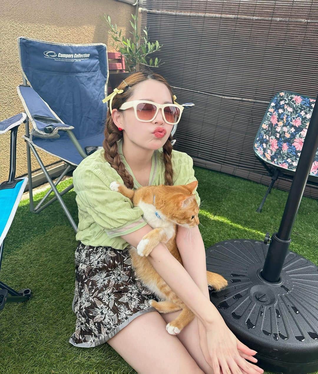 林田沙綾さんのインスタグラム写真 - (林田沙綾Instagram)「ぎゅう嫌がるtitiちゃん。 あーかわいい🐈🐈🐈🐈🐈 きゅるきゅ　る」6月26日 20時46分 - saaya.xoxo