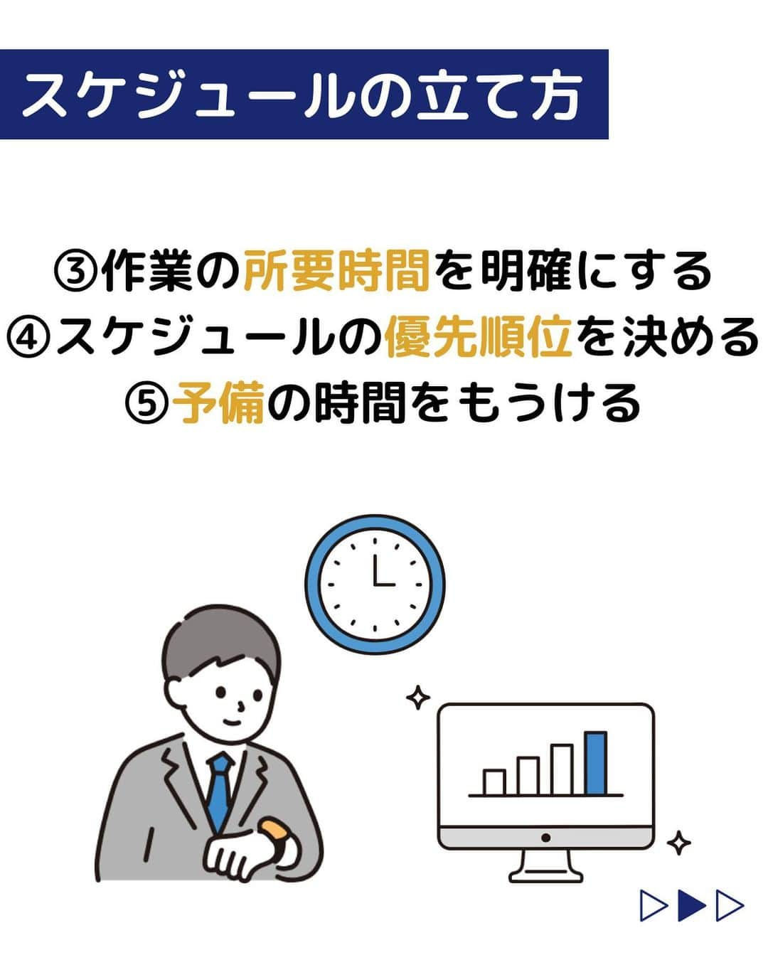 株式会社ネオマーケティングさんのインスタグラム写真 - (株式会社ネオマーケティングInstagram)「他の投稿を見る▷@neomarketing   こんにちは、23卒のこっちゃんです🐹💛 今回は「スケジュールの立て方」についてご紹介します。   そろそろ夏休みが近づいてきますね！🐬⛱  学業・就職活動・アルバイトなど 考えることが多く、 夏休みの予定が決めにくいという方もいらっしゃるのではないでしょうか？？  今日はスケジュールを立てるコツを５つ紹介します！  ①使いやすいツールを使う　 ②何をする必要があるか書き出す ③作業の所要時間を明確にする ④スケジュールの優先順位を決める ⑤予備の時間をもうける  ぜひ、参考にしてくださいね！  次回7月14日に 「夏休みやっておくといいこと」 について投稿予定です！  お楽しみに🍃   ＊＊＊＊＊＊  『生活者起点のマーケティング支援会社』です！  現在、23卒新入社員が発信中💭  有益な情報を発信していけるように頑張ります🔥  ＊＊＊＊＊＊    #ネオマーケティング #マーケコンサル #就活 #就職活動 #25卒 #マーケティング #コンサルタント #新卒 #25卒とつながりたい #新卒採用」7月7日 20時00分 - neomarketing