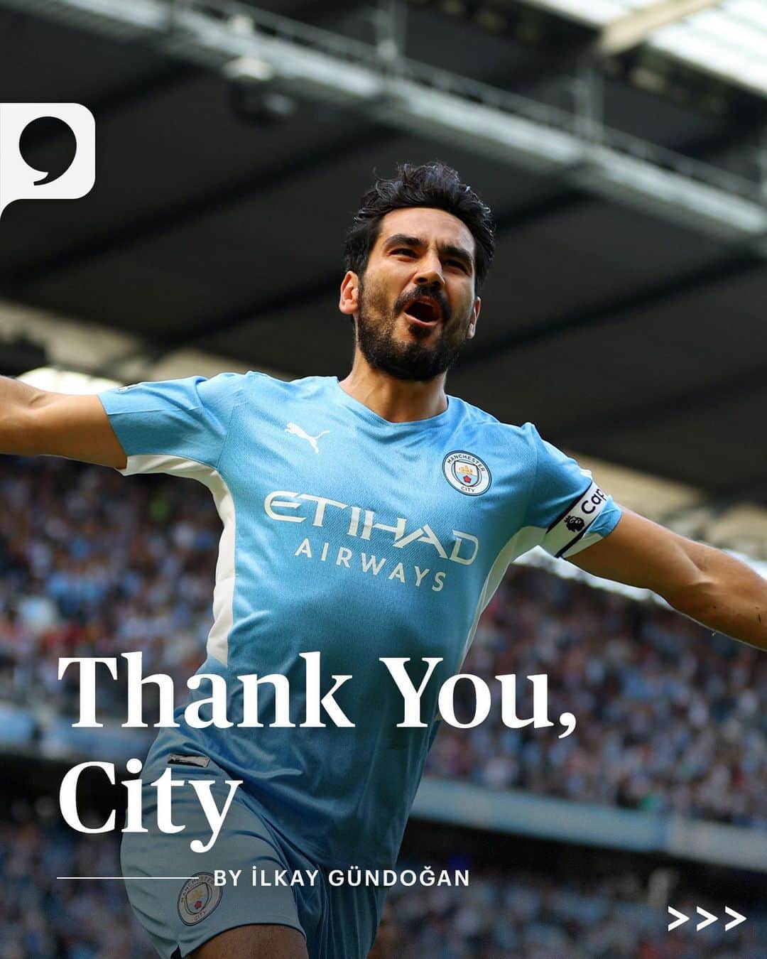 イルカイ・ギュンドアンのインスタグラム：「“I will always be City. Nothing can break that bond.”⁠ ⁠ @ilkayguendogan says thank you to @mancity. (Link in bio) • 📸: @catherineivill, @shaunbotterill」