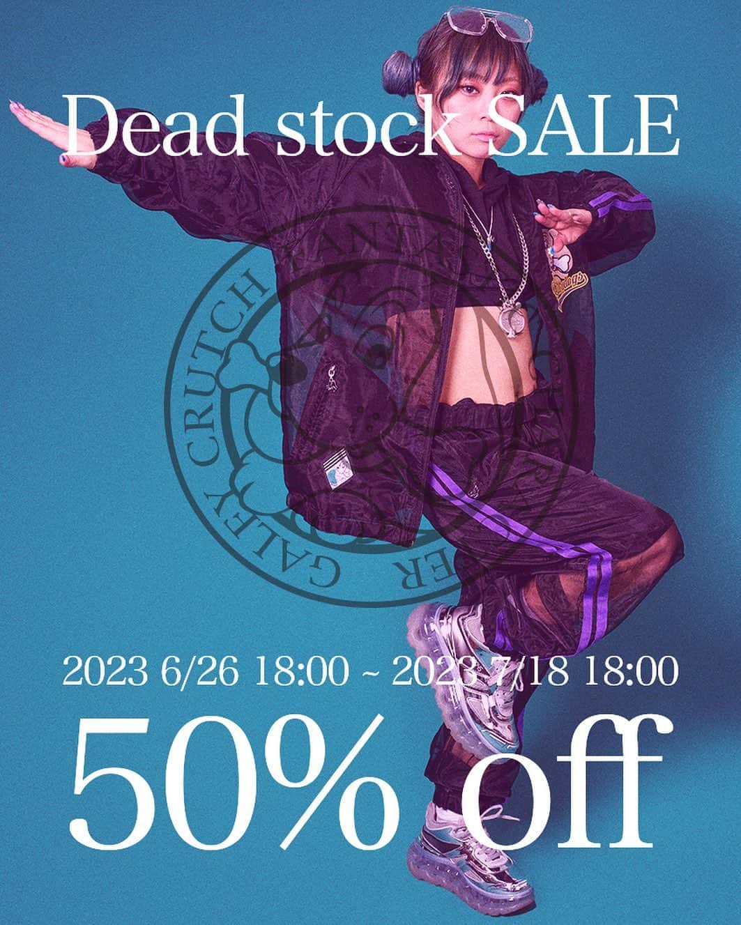 のインスタグラム：「. 🐶sale🐶 sale🐶 sale🐶 sale🐶 . 《GALFY 2023 Back number SALE》 . 2023.7/18 18:00 まで！急げ🏃‍♀️💨 . SNSを見てくれた方限定SALEです！ 昨年の夏物のデッドストックを50%offで大放出！！夜露死苦👍 . ⚠️SALE期間⚠️ 2023.6.26 18:00 〜 2030.7.18 18:00 . 🔴プロフィールのURLからSALE会場へGO！🏃💨 . #galfy #ガルフィー #ガルフィ #sale #セール」