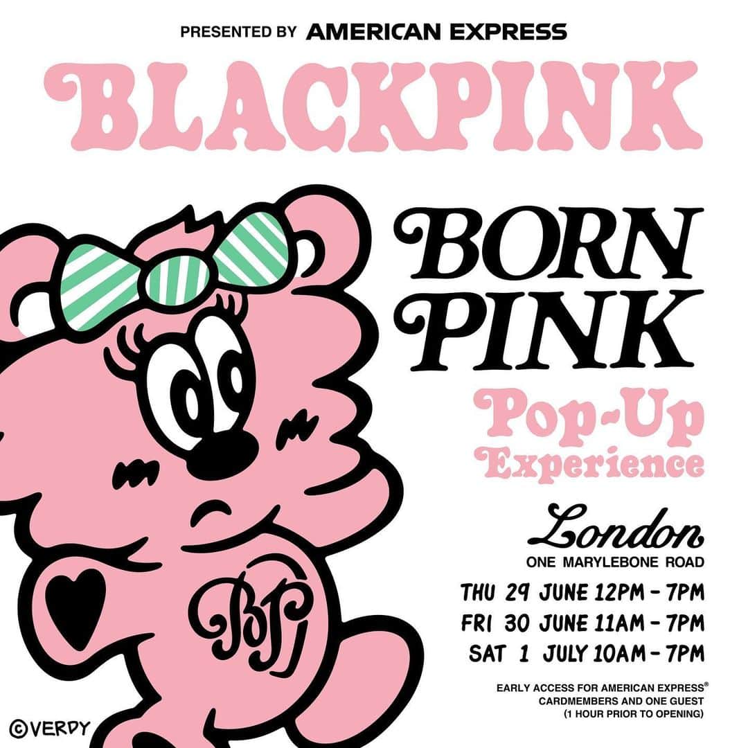 ヴェルディさんのインスタグラム写真 - (ヴェルディInstagram)「Verdy x Blackpink Born Pink exclusive collection will debut on Thursday June 29 - Saturday July 1 in London. In store only 🖤💗✌️  Stay tuned for more pop up locations this summer」6月26日 18時05分 - verdy