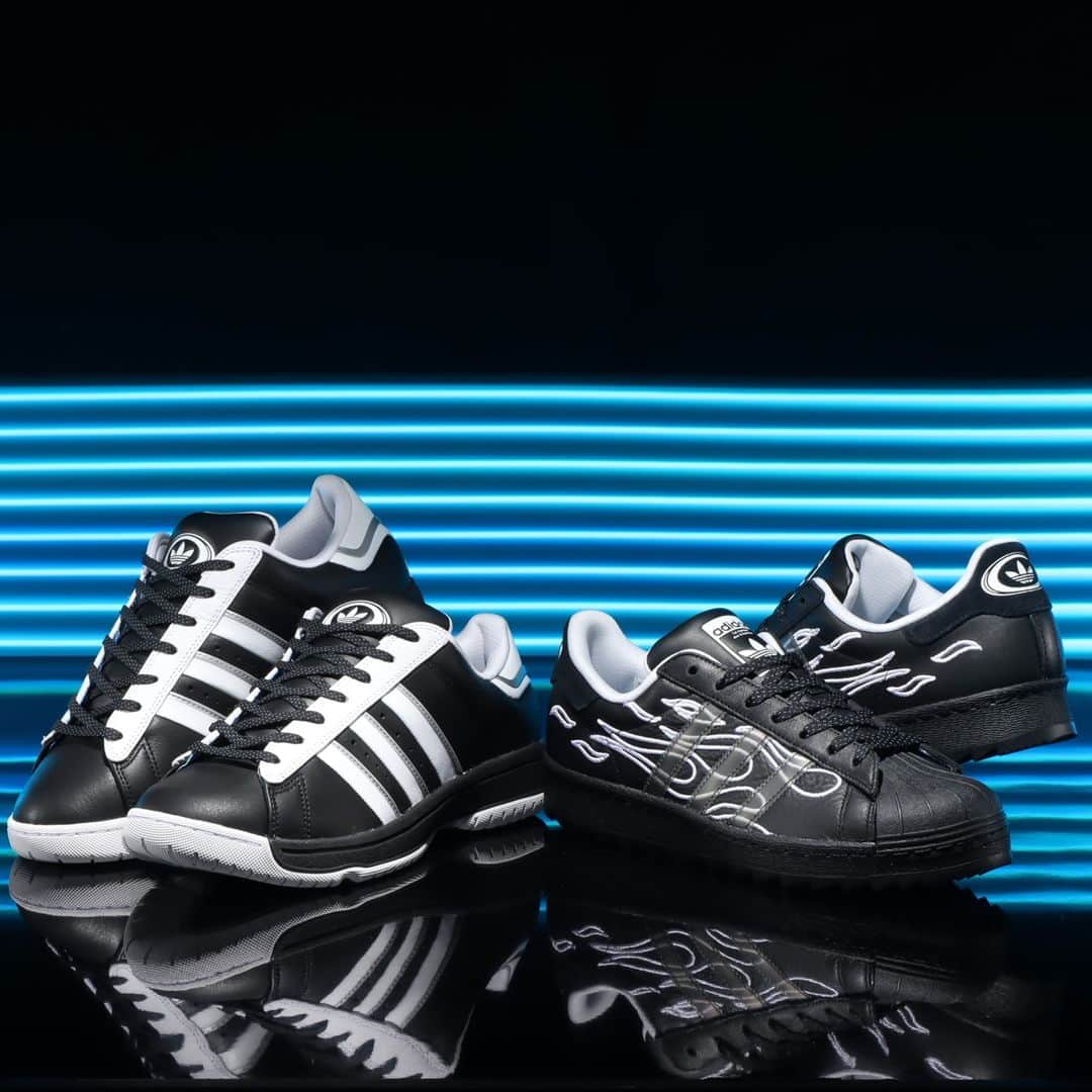 のインスタグラム：「. "adidas NO SLEEP RAVE CLUB Collection"  adidas Originalsから、過去の歴史をモダンでフレッシュな視点で融合させ、進化し続けるダンスフロアの文化的なムーブメントを称える、NO SLEEP RAVE CLUB Collectionが登場。 本商品は、6月29日(木)よりatmos 各店（一部店舗除く）、atmos オンラインにて発売致します。  Adidas Originals celebrates the ever-evolving cultural movement of the dance floor by merging its past history with a modern and fresh perspective. ""NO SLEEP RAVE CLUB Collection"" is here. This product will be on sale at atmos stores (excluding some stores) and atmos online from Thursday, June 29th.  #atmos #adidas」