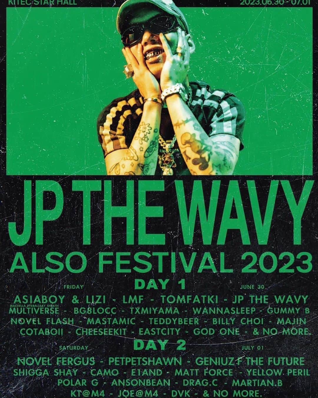 JP THE WAVYさんのインスタグラム写真 - (JP THE WAVYInstagram)「Hong Kong🌊 Y’all ready?? @alsofestival2023」6月26日 21時13分 - sorry_wavy