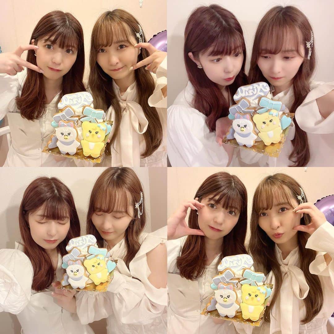 たんりいさんのインスタグラム写真 - (たんりいInstagram)「. . Niziu結成3周年おめでとうっ🌈🫶💕💕  あいりとお祝いしてきた〜🥂✨ @cherion_cakeshop でアイシング クッキーお任せで作ってもらった🥺💓💓 相変わらず可愛すぎるーーっ！！天才！✨  Niziuみんなの優しさにたくさん 救われたし、本当に好きになって よかったって思うんだ！！🥺💓💓  すずにゃんやあいりとこうやって ヲタクできることも幸せやしねっ！！☺️💕💕  . .  代々木はあいりと参戦するんだ🫶💕 双子するし、たのしみすぎるっ！💖  #NiziU #WithU #niziu好きな人と繋がりたい #withuと繋がりたい #niziu_formedanniversary #3周年 #虹プロ #結成3周年 #勝村摩耶 #花橋梨緖 #虹プロジェクト #お祝い #推し事 #本人不在の誕生日会 #推し活」6月26日 21時36分 - tanrii97