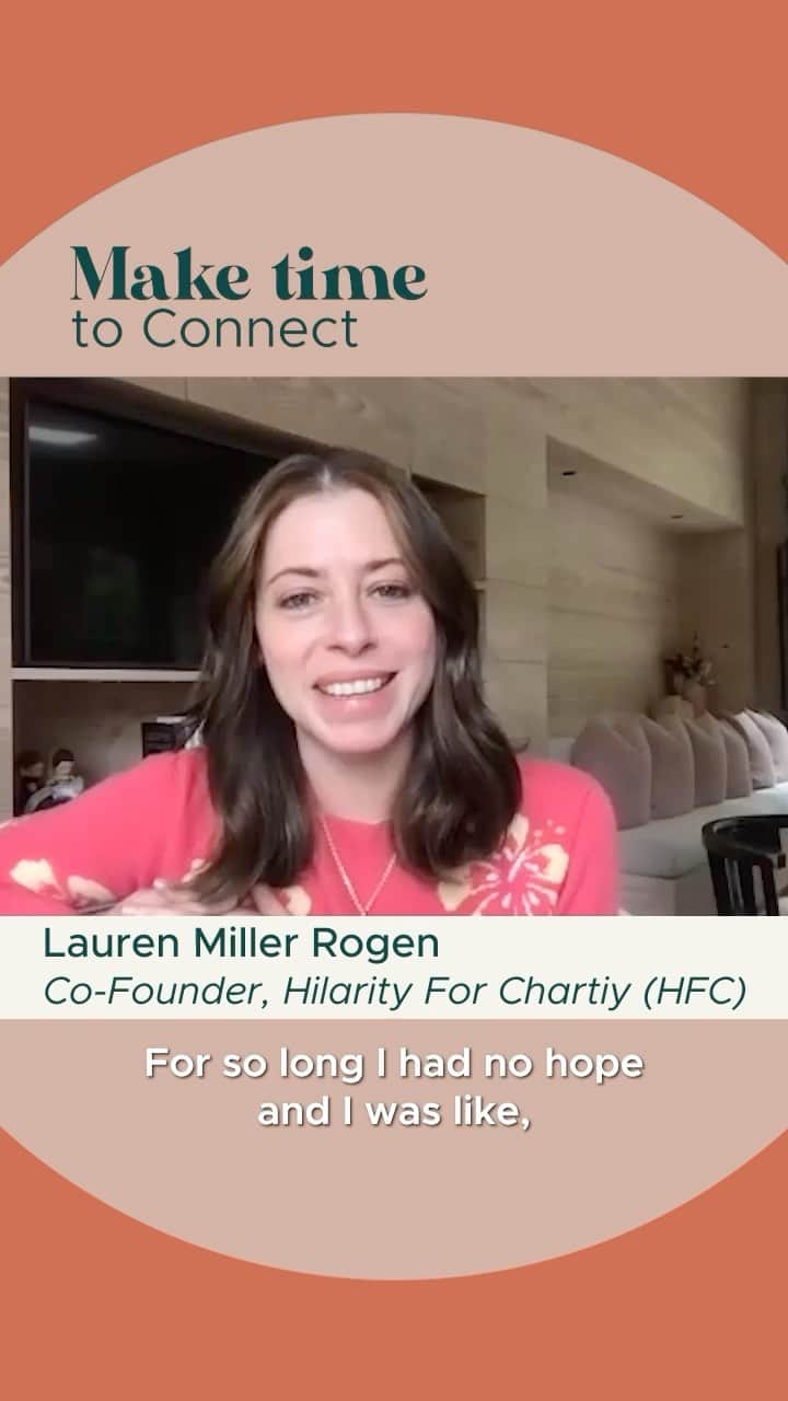 のインスタグラム：「Co-Founder @laurenmillerrogen of Hilarity for Charity discusses how @wearehfc is helping our community find the support we need as well as raising awareness, inspiring change, accelerating progress in Alzheimer’s care, and prevention through brain health 🧠  Head to the link in my profile to watch this insightful interview with Lauren on my new YouTube channel.  Make sure to subscribe as “Make time to Connect” will bring specialist and thought leaders to the forefront, to start the conversation about caregiving, dementia awareness and the importance of women’s brain health 🌈🧠💗」