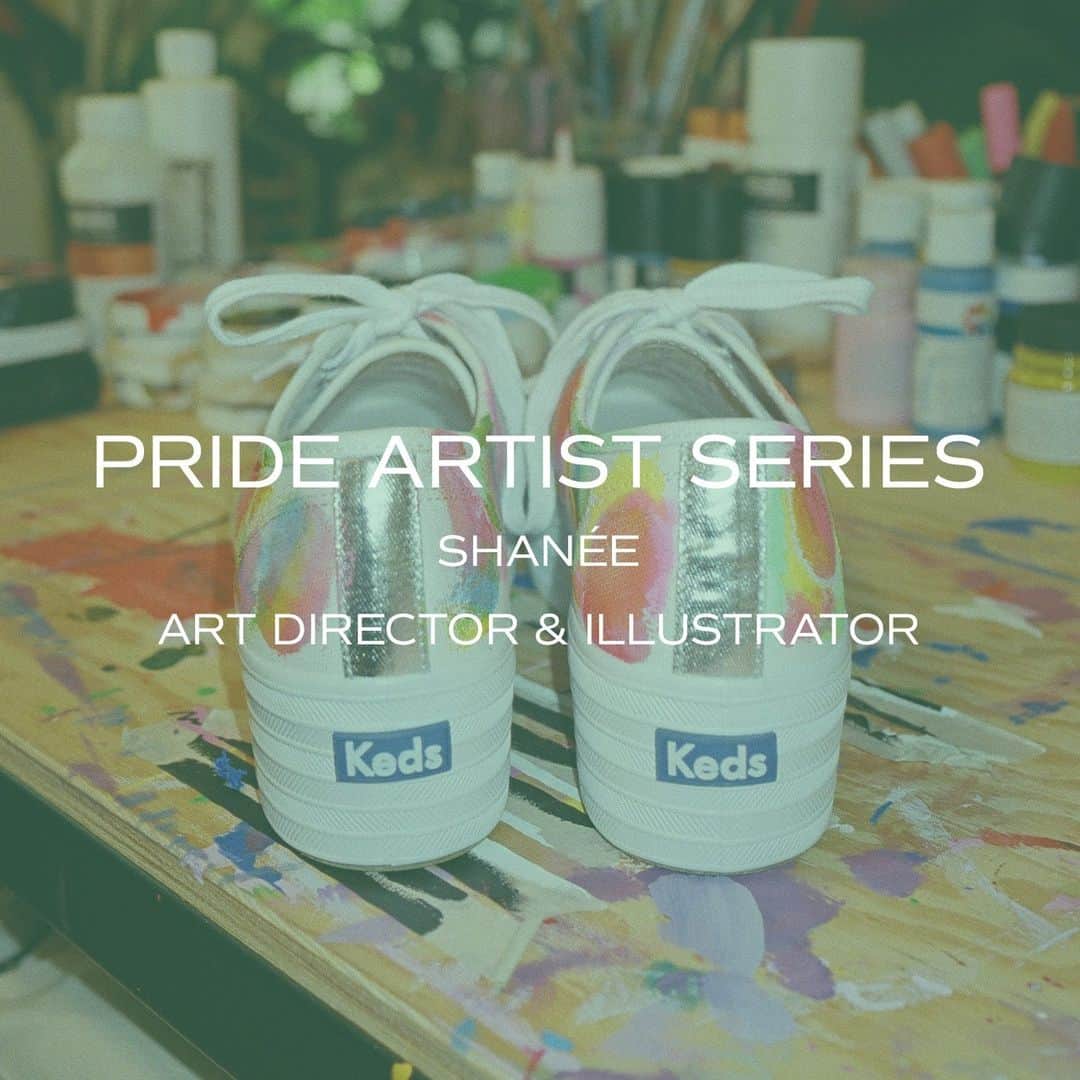 Kedsのインスタグラム：「Shanée (she/her) is an art director and illustrator from Brooklyn, NY focusing on gen-z and millennial content. With almost a decade of design experience, Shanée made the leap into digital illustration, focusing on passionately telling the stories of LGBTQIA+ black and brown folks. Creating community and connection through art is her passion.  Here’s what Shanée (@shaneebenjamin) had to say about what #Pride means to her, “Pride means the ability to be authentically me and love freely.” As for her design, she says it features a “painterly effect that shows how our communities intersect and come together by combining Pride, Bisexual, Lesbian, Trans, and Pan flag colours together!”  *This is a safe space where everyone is celebrated for their unique identity and style. We welcome comments that support our community and encourage positive discussion. Anything disrespectful will be deleted.*」