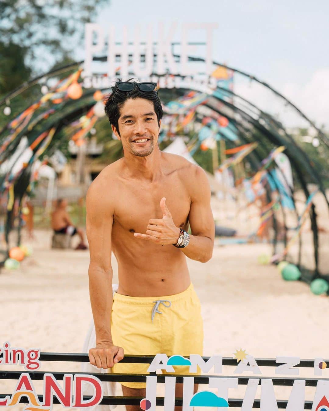 八代健さんのインスタグラム写真 - (八代健Instagram)「Lovely weekend at Kata beach 🌞🏝 #Phuket #beachlife  #HydroConquest #LonginesThailand   📷 @mojito.boy」6月26日 22時51分 - kenyashiro