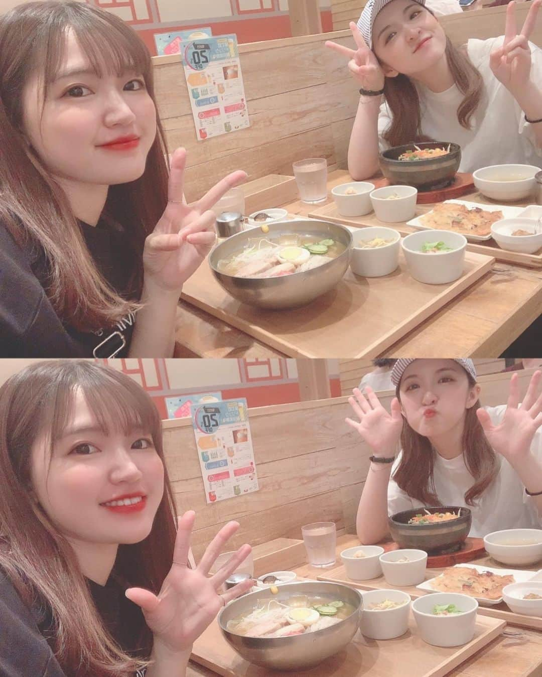 Riicoさんのインスタグラム写真 - (RiicoInstagram)「32〜🖤🐰 ・ 誕生日当日は仕事終わりに 安定の、ぴょんとご飯🇰🇷♡ お祝いでご馳走してくれたぁ☺️ 毎年毎年ありがとうやで〜♡ プレゼントには好きな香りの日焼け止めくれた🎁💕はっぴぃ💕 バースデーソングも歌ってくれてありがとう🤣♫ㅎㅎ 陽気なのよ、会うと元気出る❤️‍🔥笑 気づけば13年の付き合い🫶🏻 Level32のわたしも変わらずよろしくねぇえ♡らぶ〜♡ ・ ・ さっそくスタバギフト使わせてもらっちゃって甘いものも摂取🍓🥛 沢山のお祝いメッセージやプレゼントや色々ほんとありがとうだよぉ！♡ 幸せです(´⸝⸝•·̫•⸝⸝ `‪) ・ ❤︎2023.6.26 #birthday #calvinklein #ckコーデ」6月26日 23時10分 - riico123ta