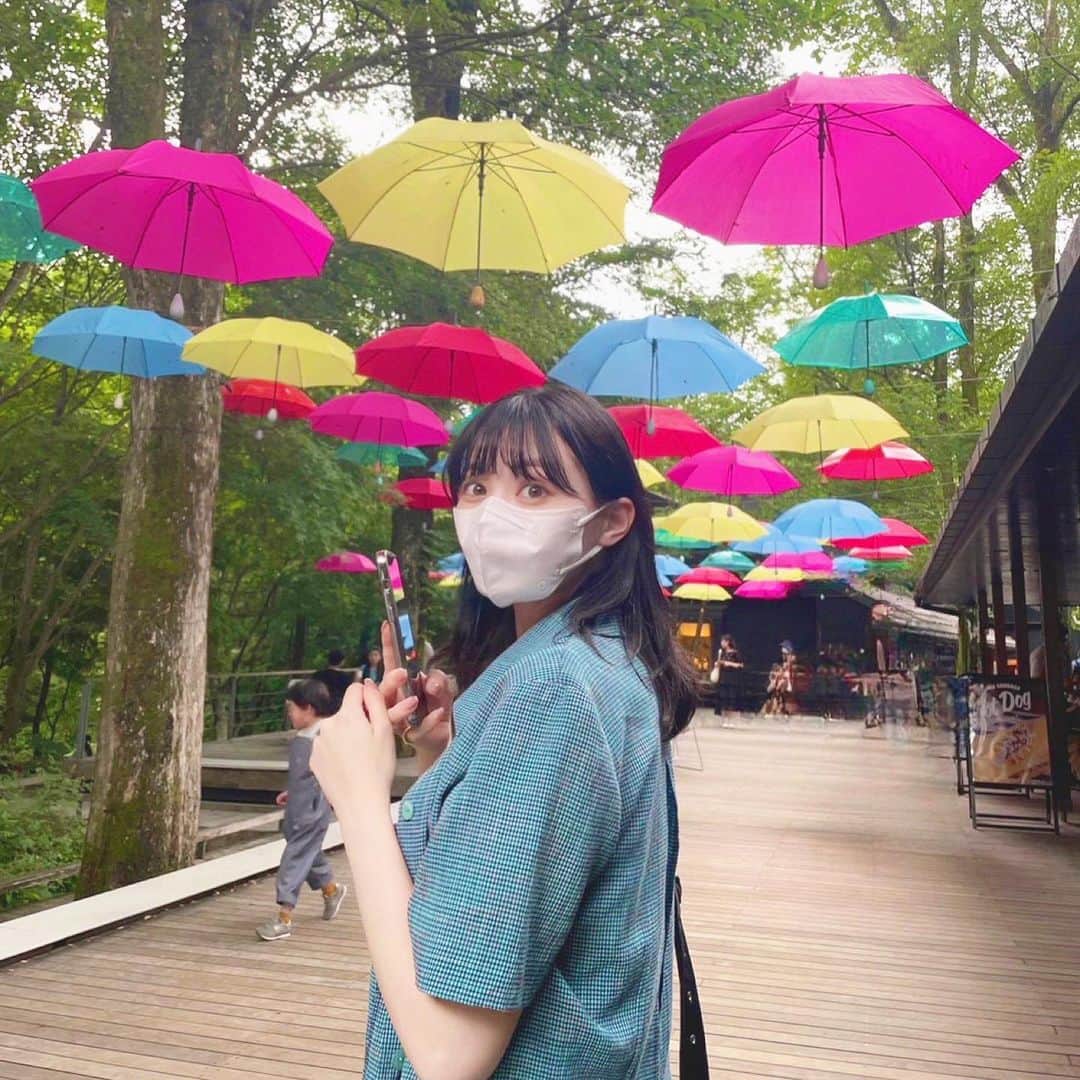 八角瑛子のインスタグラム：「軽井沢1日目🌳🌿💭」