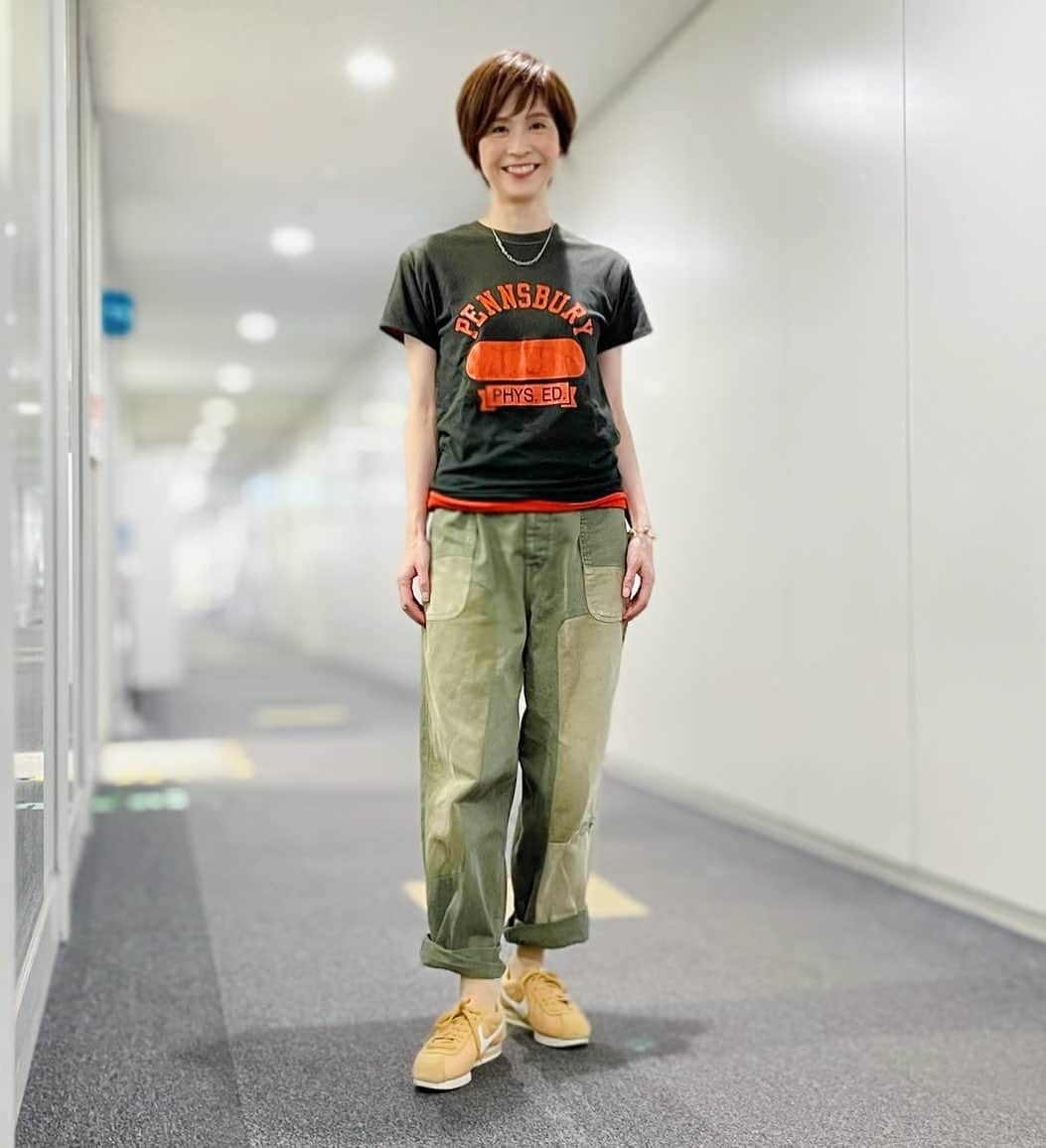 今村涼子さんのインスタグラム写真 - (今村涼子Instagram)「#古着コーデ#古着tシャツ  #champion  #kapitalkountry  #大人古着#大人古着女子」6月26日 23時24分 - ryoko.imamu