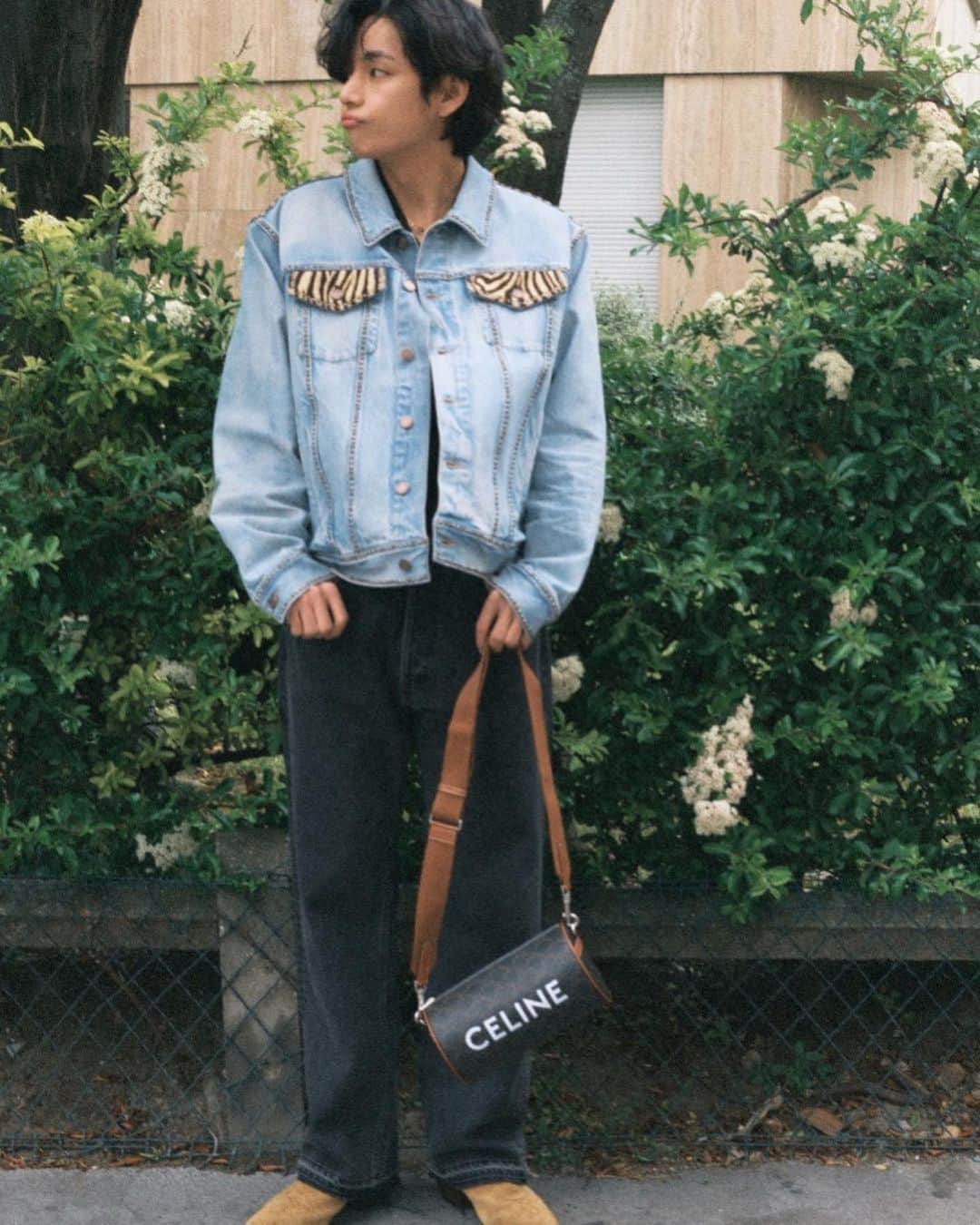 のインスタグラム：「소풍 다녀왔음👦🏻😎 @celine #CELINEBYHEDISLIMANE」