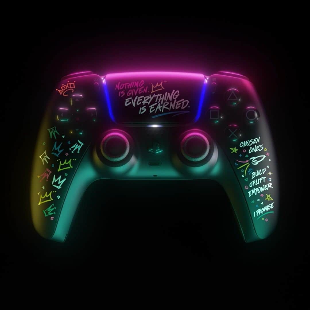 PlayStationのインスタグラム：「“Nothing is given. Everything is earned.”  Our PS5 accessory collaboration with @KingJames arrives in select markets on July 27, and pre-orders tip off this Thursday. Full details at PlayStation Blog.」