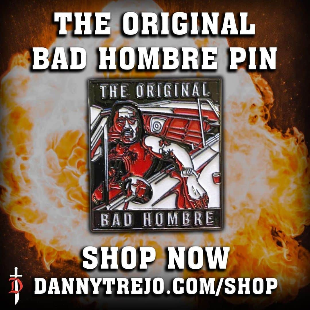 ダニー・トレホさんのインスタグラム写真 - (ダニー・トレホInstagram)「An all new exclusive pin is 🔥Now Available🔥 on my shop, The Original Bad Hombre! Swag out your bags, hats, and pin collection Shop Here: ➡️ *Shop Link in my Bio*  #dannytrejo #machete #pin #pins #collectibles」6月27日 1時10分 - officialdannytrejo