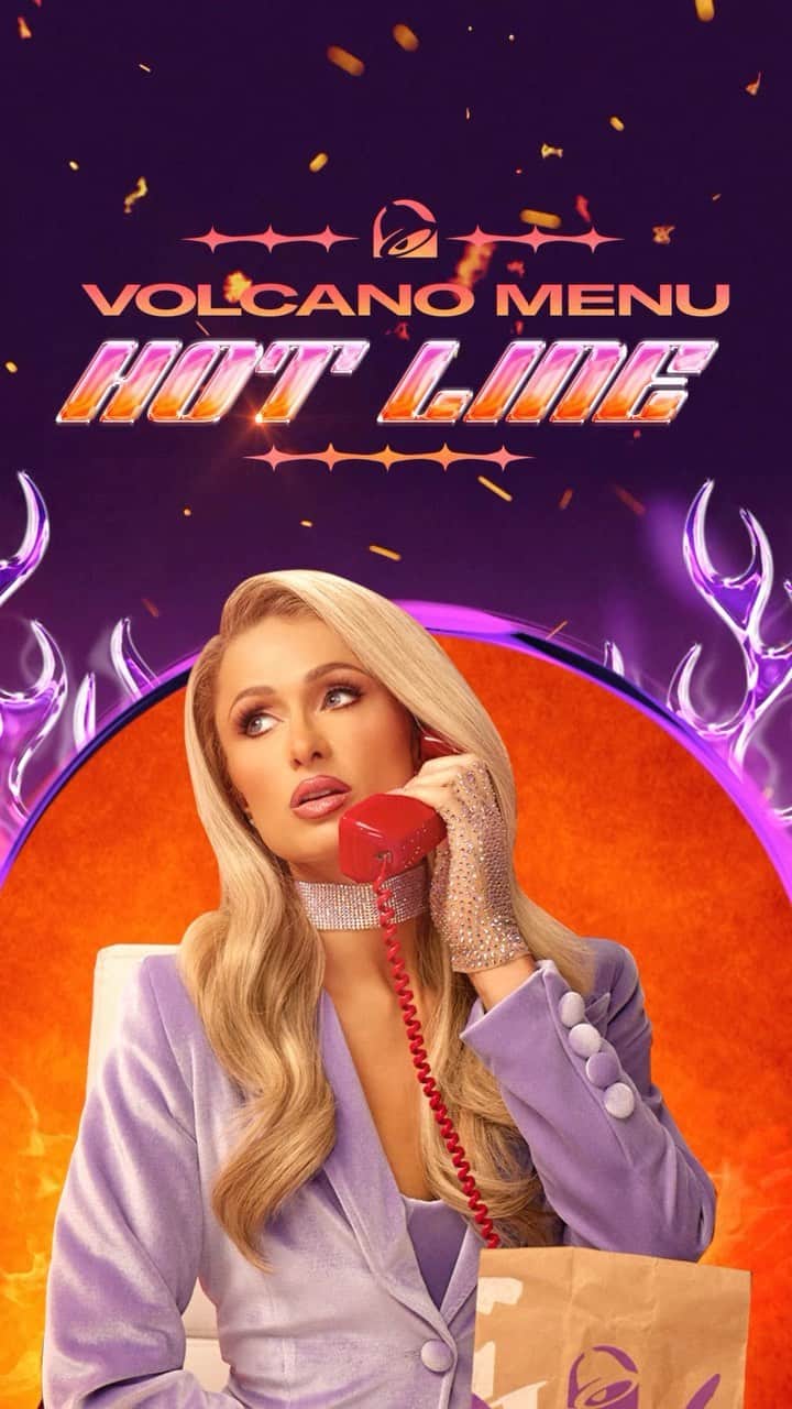 のインスタグラム：「My three phones are ready. Just give me a call at 1-844-THTS-HOT for some super hot advice and even hotter @tacobell Volcano Menu. 🎶  I’m the hot one 🎶 😍🌮🔥 #ThatsHot #TacoBellPartner」