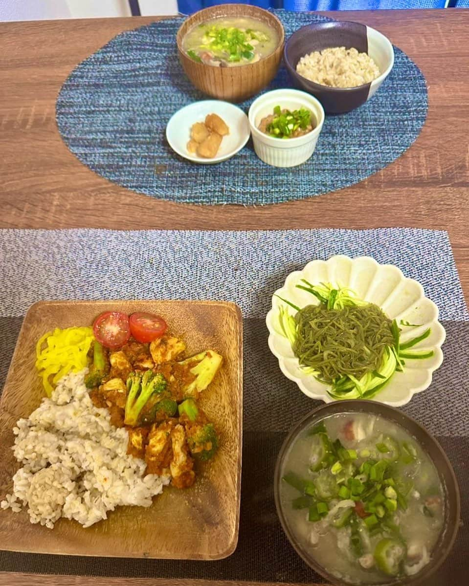 小林アナさんのインスタグラム写真 - (小林アナInstagram)「ダーリン朝食 マイ昼ご飯✨  #彼女飯 #毎日カレー」6月3日 12時45分 - genkobiribiri