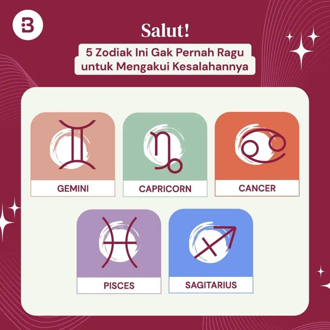 Beauty | Health | Fashionさんのインスタグラム写真 - (Beauty | Health | FashionInstagram)「Setiap orang pasti pernah melakukan kesalahan, tapi belum tentu semua orang mau dan berani mengakui kesalahannya.  Kayak 5 zodiak ini yang gak ragu untuk mengakui kesalahannya, wah patut ditiru, nih!👏😍  Ada zodiak kamu gak, beauties? —-- Jangan lupa untuk follow @Beautynesia.id  untuk berita menarik seputar wanita dan lainnya!  Follow juga instagram : @beautynesianews 💄 @mommyasia.id 🤰🏼👶🏻 —---- #zodiak #zodiac #katazodiak #horoscop #ramalanzodiak #kesalahan #salah #mengakuikesalahan #gemini #capricorn #cancer #pisces #sagitarius #beautynesiaid」6月3日 13時25分 - beautynesia.id