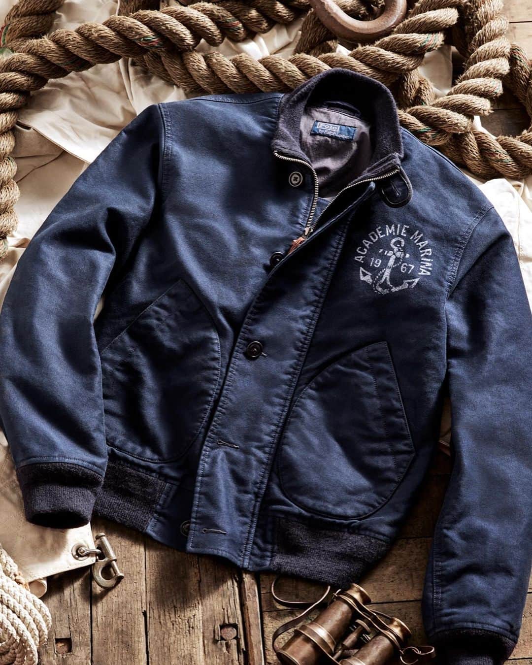 Polo Ralph Laurenのインスタグラム：「The #PoloRalphLauren Regatta collection features outerwear like our Graphic Deck Jacket, knits, and denim that evoke a classic maritime sensibility.  See the full collection via the link in bio.  #PoloRLStyle」