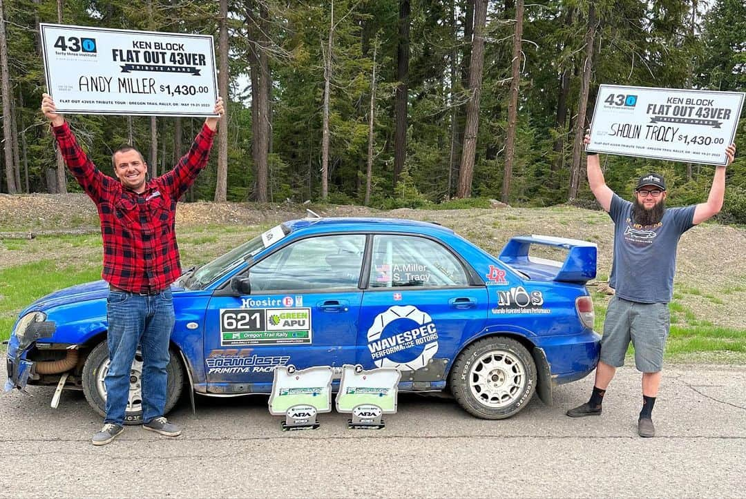 ケン・ブロックさんのインスタグラム写真 - (ケン・ブロックInstagram)「We caught up with @millerrallyteam and asked their plan with the #FlatOut43VER winnings from @oregontrailrally :  “We are absolutely honored for being chosen for the FLATOUT43VER Award. We’re just a small grass roots team doing what we love, not for the attention but when you do get noticed for all the hard work especially for such an iconic award it feeds the passion and gives you the drive to come back bigger and better, while at the same time progressing the sport.  We are going to donate $430 back to 43i, as a way to give back to the rally community and foundation. The other portion of money will be going towards a new transmission and probably windshield now after this event.”  #ARA #43i #43Institute #Rally #FlatOut43ver #Award  #KenBlock #MillerRallyTeam」6月3日 6時58分 - kblock43