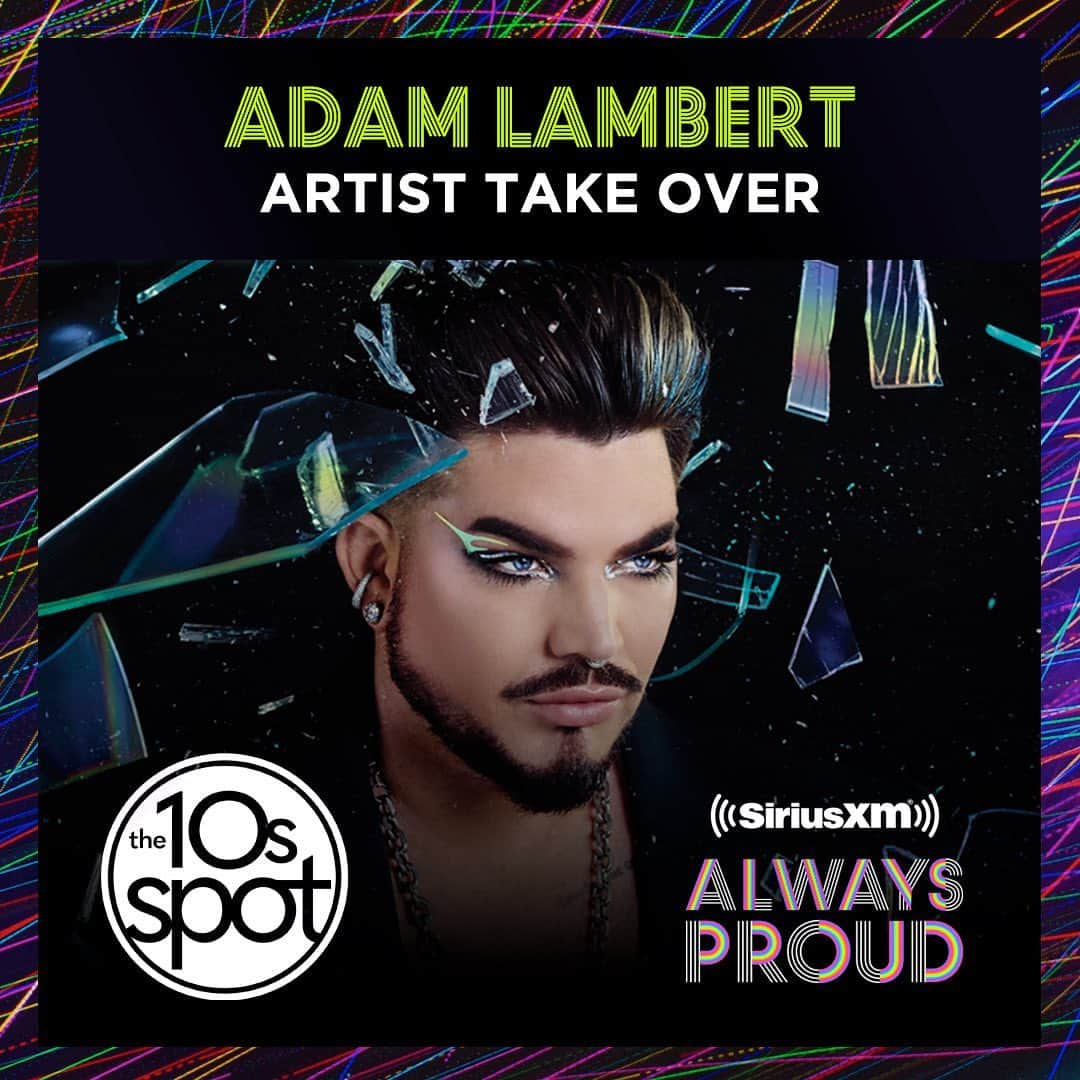 アダム・ランバートさんのインスタグラム写真 - (アダム・ランバートInstagram)「Time to rock out to @adamlambert's favorite jams on @sxm10sspot! Discover more about our #Pride Month programming at the link in our bio 🏳️‍🌈」6月3日 9時02分 - adamlambert