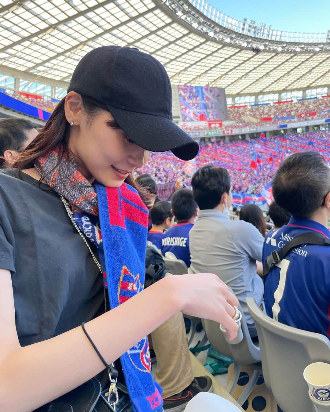 酒井結加のインスタグラム：「⚽️⚽️⚽️  #fc東京#サッカー観戦#味の素#味スタ#休日」