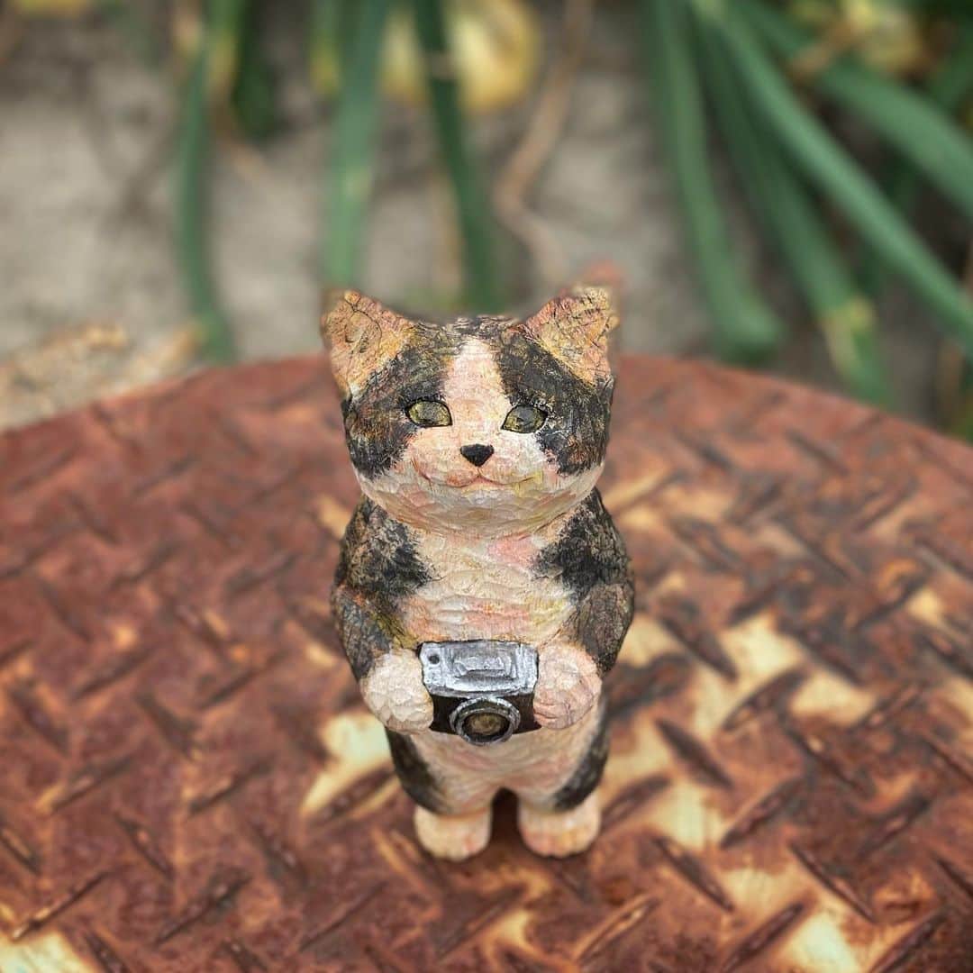 花房さくらさんのインスタグラム写真 - (花房さくらInstagram)「淡路島にて。 玉ねぎの収穫の様子も、バッチリカメラに収めたよ！  #猫は時として旅をする #cat #sculpture #hanafusasakura」6月3日 21時43分 - sakura_hanafusa
