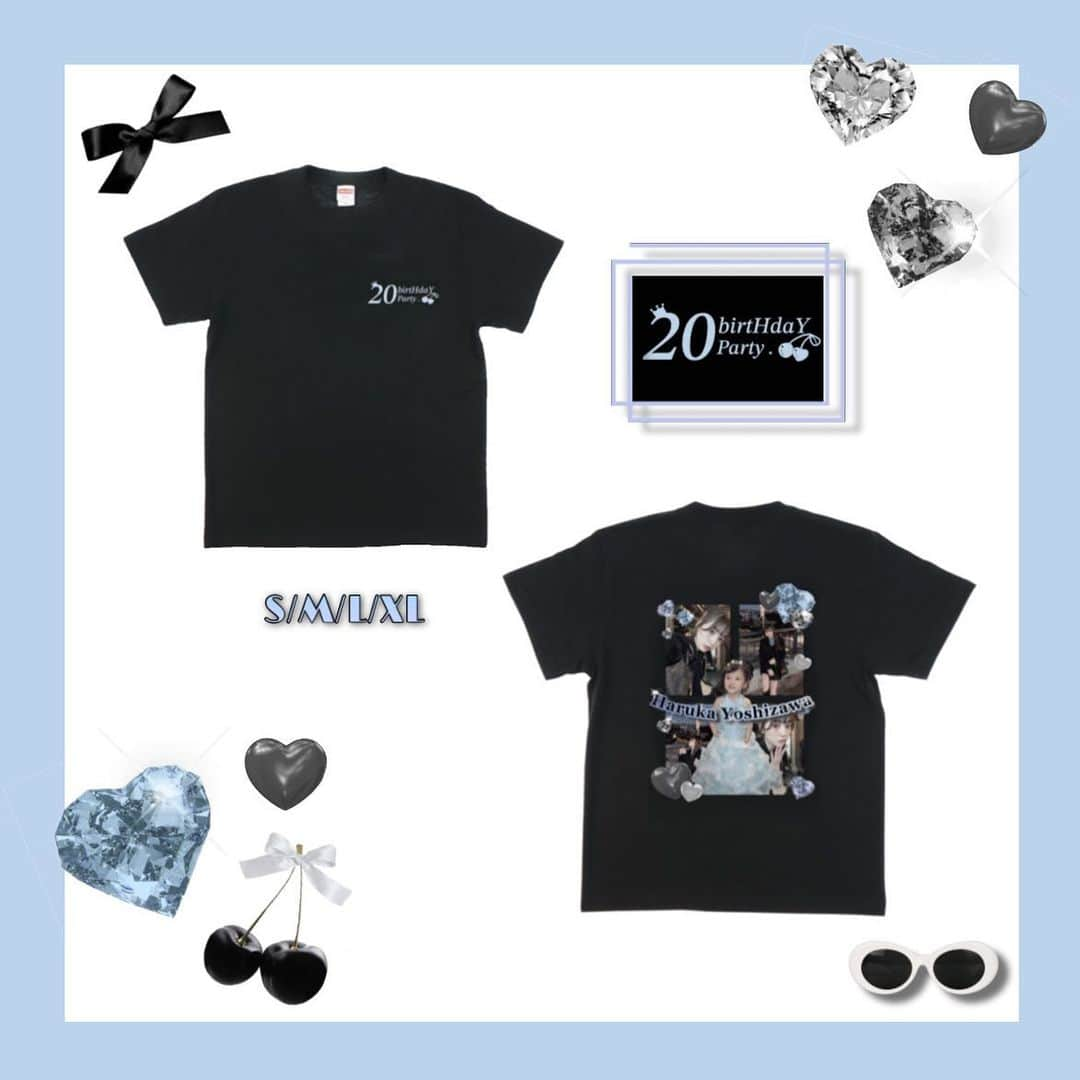 吉澤悠華のインスタグラム：「.  💎  20歳記念生誕Tシャツ 💎 こちらのTシャツはただ今受付中のFC先行の 🐈‍⬛ VIPチケット  🐈‍⬛ Tシャツ付きチケット でご当選された方のみゲットできます！ ⚠︎ 当日の物販での販売はありません。  自分でデザインしたの  っ ♪ 前のロゴも自分で作ったの ❤︎  レアTシャツなので絶対ゲットして欲しいです 💍  詳しい情報はホームページをご覧下さい ☆彡  この期間内での応募でないとGET出来ないのでお見逃し無く〜！」