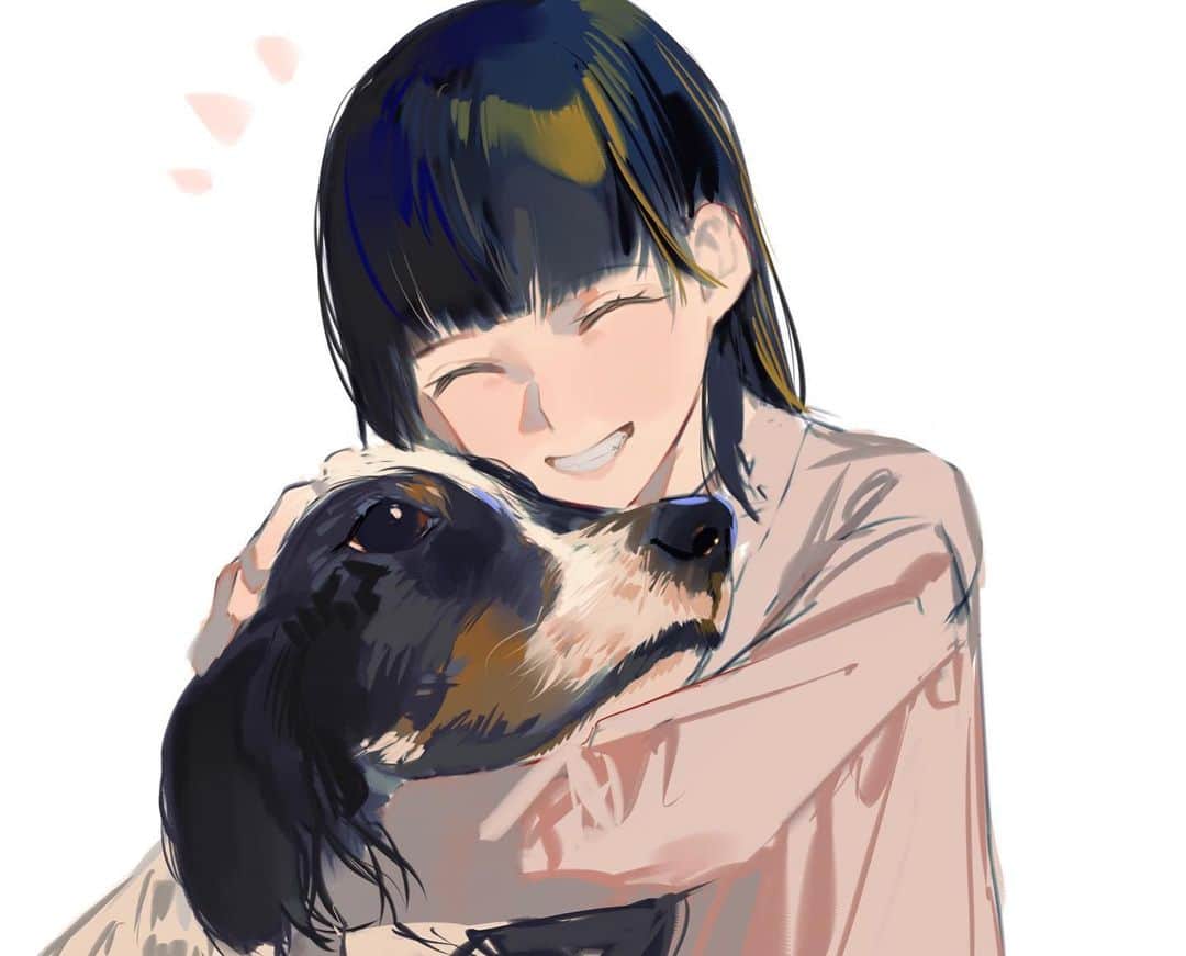 水視ずみのインスタグラム：「犬に会いたくて描いた絵です #illustration #drawing #illustrator #らくがき #イラスト」
