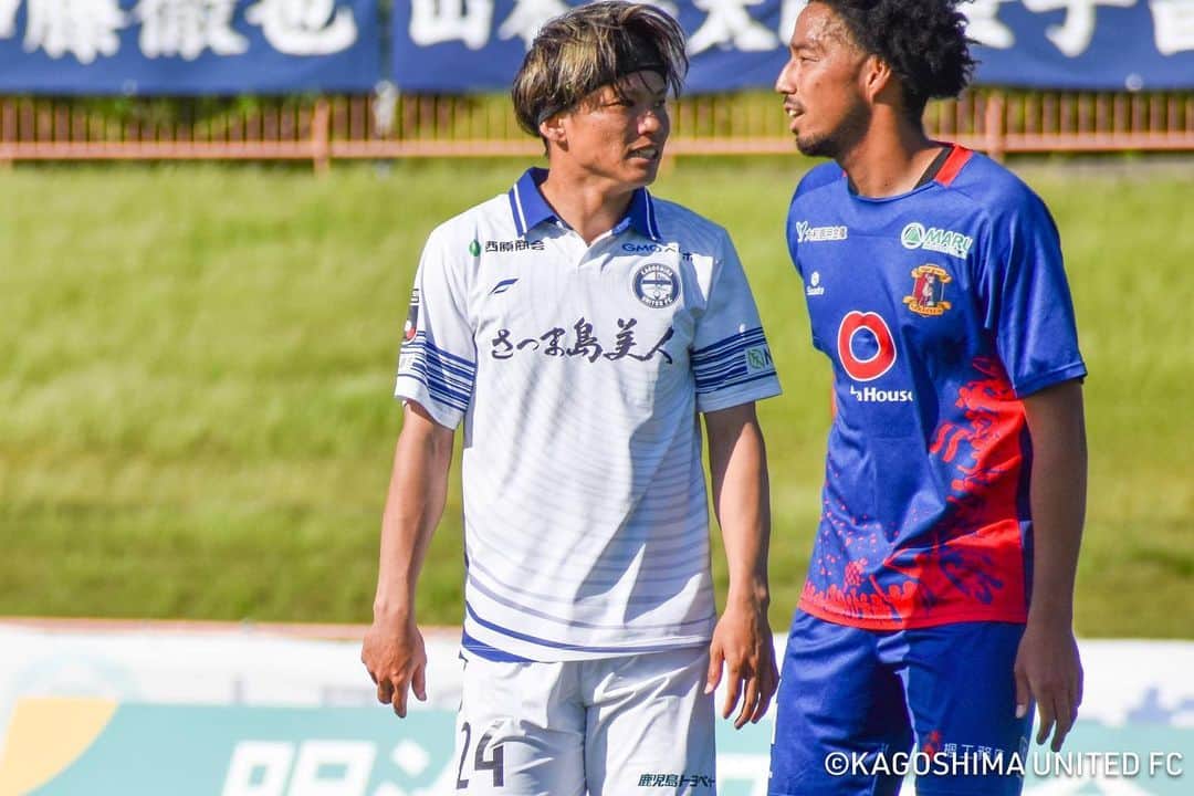 藤本憲明のインスタグラム：「0-0 チャンスはあった、決定力がなかった🙇‍♂️ 奈良までたくさんのサポーター、誰も下向いてなかった、「負けてないから前向いて行くぞ、ホームで勝つぞ」まさにその通りでサポーターと選手たちの気持ちは同じやった🤝 ホームで勝とう🌋 俺たち鹿児島🌋  神戸のサポーターもありがとう🐮  #鹿児島ユナイテッドFC #ITADAKISOUL #鹿児島をもっとひとつに #No24 NF24」
