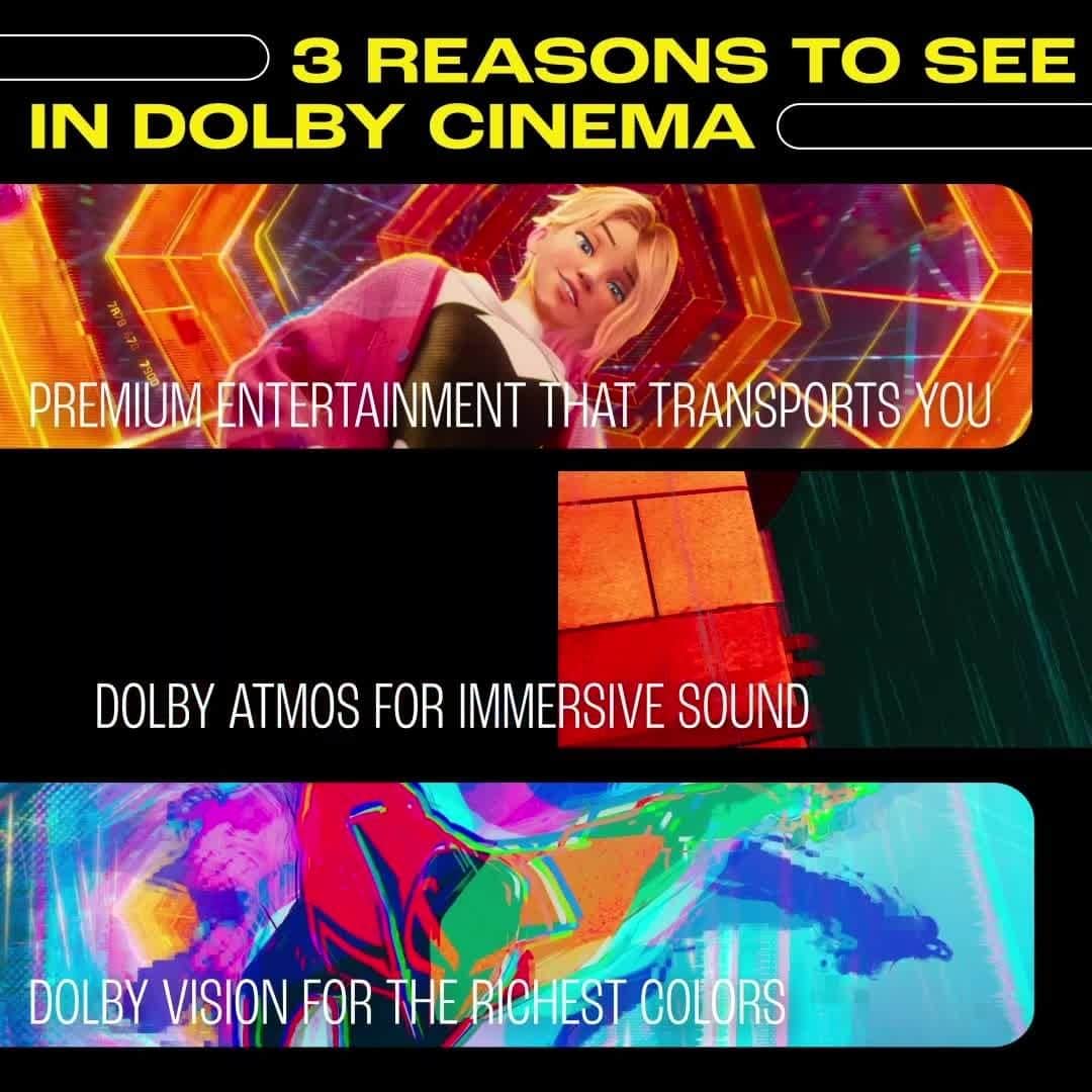 ドルビーラボラトリーズのインスタグラム：「There are actually a multitude of reasons to watch Spider-Man: Across the #SpiderVerse at Dolby Cinema – we just couldn’t fit them all here. Why are you watching the movie in Dolby? Get your tickets today.」