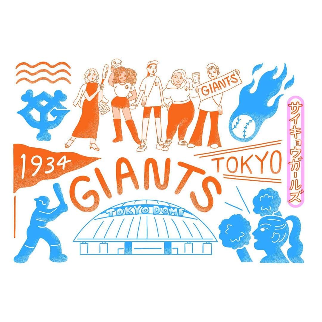 WALNUTさんのインスタグラム写真 - (WALNUTInstagram)「東京ドームで開催中の巨人戦⚾️ 球場内外のデジタルサイネージに、今回のセ・パ交流戦の ために描き下ろしたキービジュアルと15選手のイラストが展開されています！  キービジュアルは、"ジャイアンツを応援する色々な年代や国籍のガールズが「サイキョウ」になれる日" がテーマの #サイキョウガールズ をイメージして制作しました。  また、GIANTS×WALNUTコラボグッズも 東京ドーム内ショップとジャイアンツ公式オンラインストアで発売スタート😍🔥  Tシャツやマフラータオル、ナイロンバッグ、フレイクシールなど、観戦中に身につけられるものから普段使いできるアイテムまで、豊富なラインナップで展開していただいてます。  巨人ファンの皆さんにはもちろん、先日開催されたWBCで野球に興味を持った方にも楽しんでもらえると嬉しいです。 ぜひチェックしてみてください！  ※会場の様子などはハイライトにまとめてます👀🤍 #giants」6月3日 23時10分 - walnut_illustration