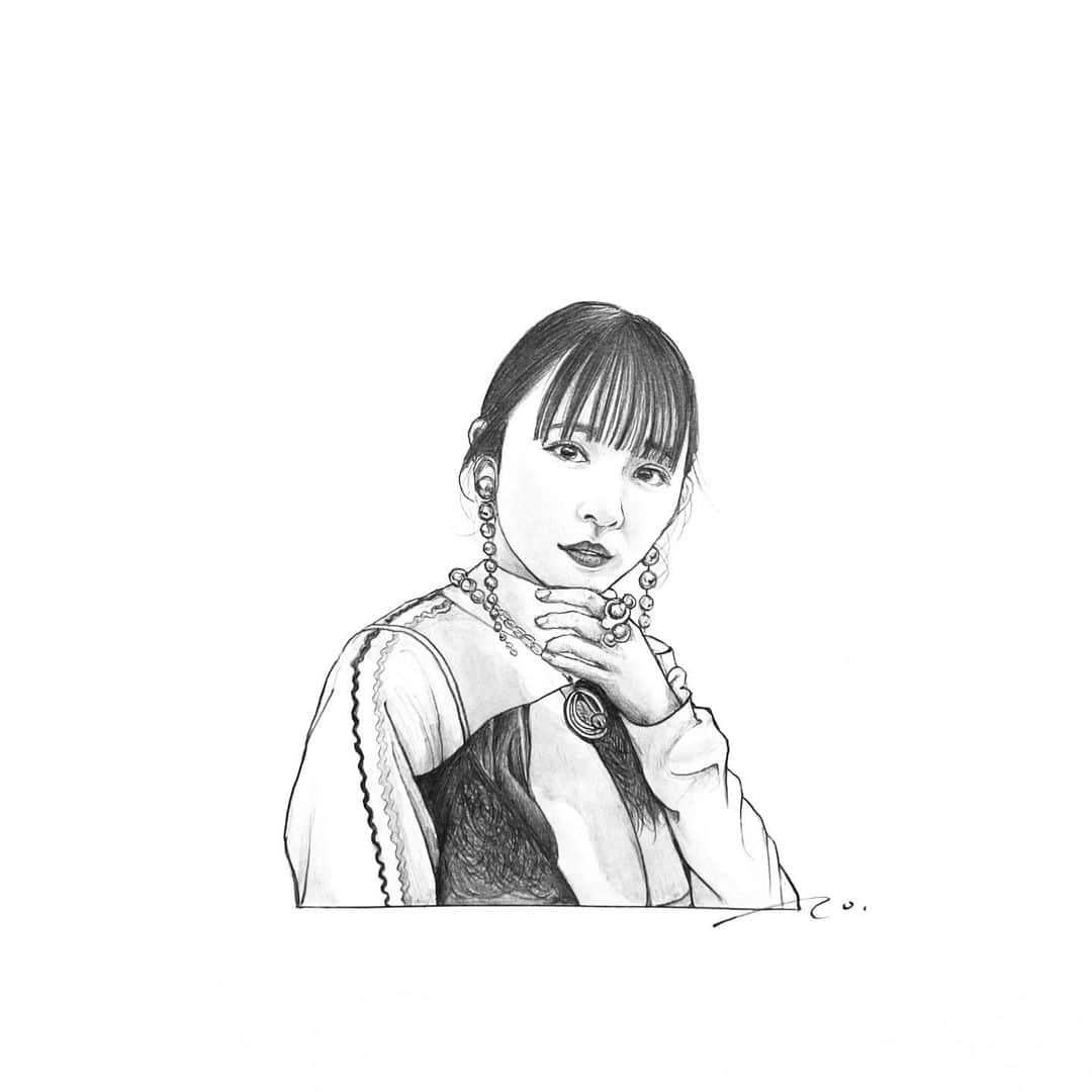 逢坂庵さんのインスタグラム写真 - (逢坂庵Instagram)「23sketch0604 ・ ・ #pencildrawing #portrait #portraitsketch #illustagram #monochrome #asakawanana #nanaasakawa #actress #model #鉛筆画 #人物画 #イラストグラム #素描 #モノクロイラスト #美人画 #女優 #モデル #浅川梨奈 #supergirls」6月3日 17時51分 - ohzaka_an