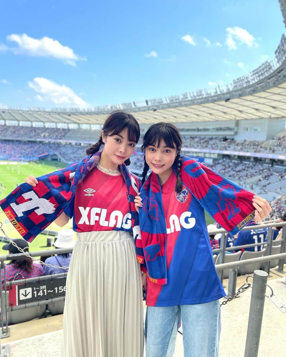 ＹＡＥ【MIO・YAE】のインスタグラム：「最後まで熱い試合をお疲れさまでした⚽️  たくさん声もかけてくださり嬉しかったです💐 一丸となって応援ができ楽しかったですー！！  #fctokyo#FC東京#マリノス#サッカー観戦」