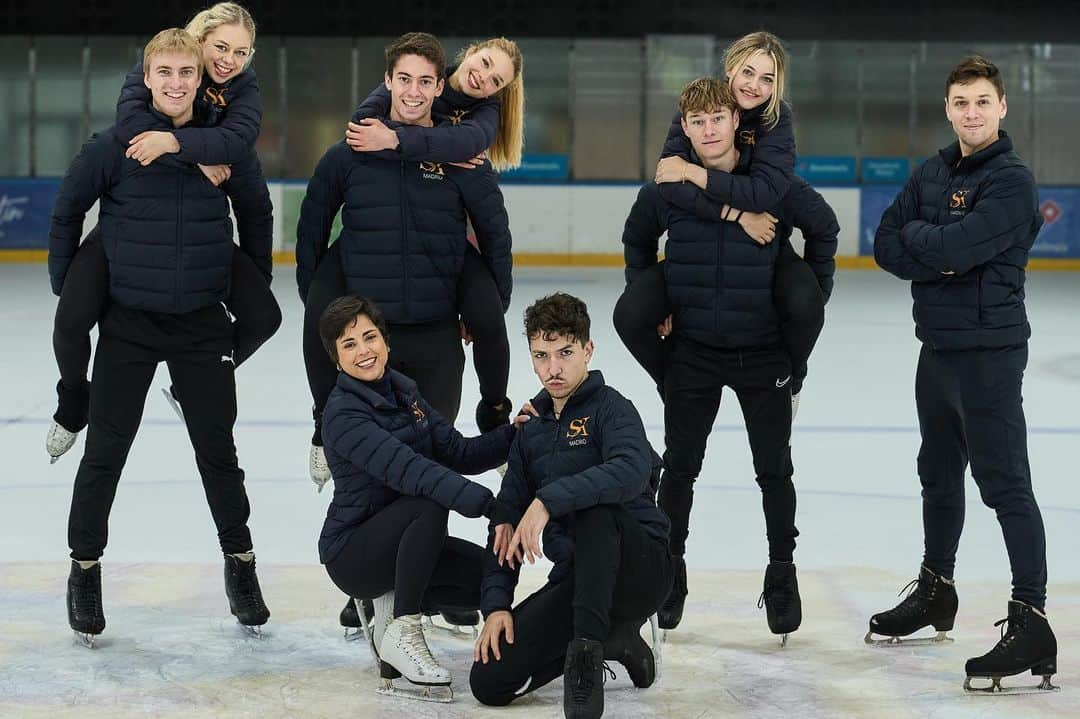 キリル・ハリャヴィンのインスタグラム：「Season is over! ❤️‍🔥 Job is done, now time for a little rest and go back to lab! Thank You @laneverapistadehielo for hosting us, @fedhielo for support of 🇪🇸 #DanceTeamElite, Lithuanian Skating Federation🇱🇹 for support @paulyterr__ and @deividaskizala , the whole team and partners (@_stagestudio & @fisiocit )of @sk_icedance for this season! Existing for what’s coming next… #WeAreSK #TeamSpain #TeamLithuania」