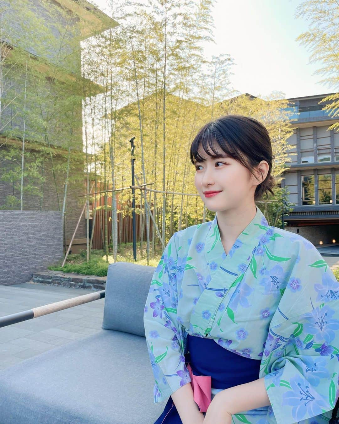 野地優奈さんのインスタグラム写真 - (野地優奈Instagram)「箱根旅行🐈‍⬛🧺  お天気に恵まれて、 宿もすごく素敵でした🌼  貸切風呂の檜のお風呂も すごく素敵だったけど 写真撮り忘れた🥺🌲  大浴場はサウナもついてるし、 露天風呂からの眺めが素晴らしかった⛰️🌳」6月3日 20時17分 - yediyounai310