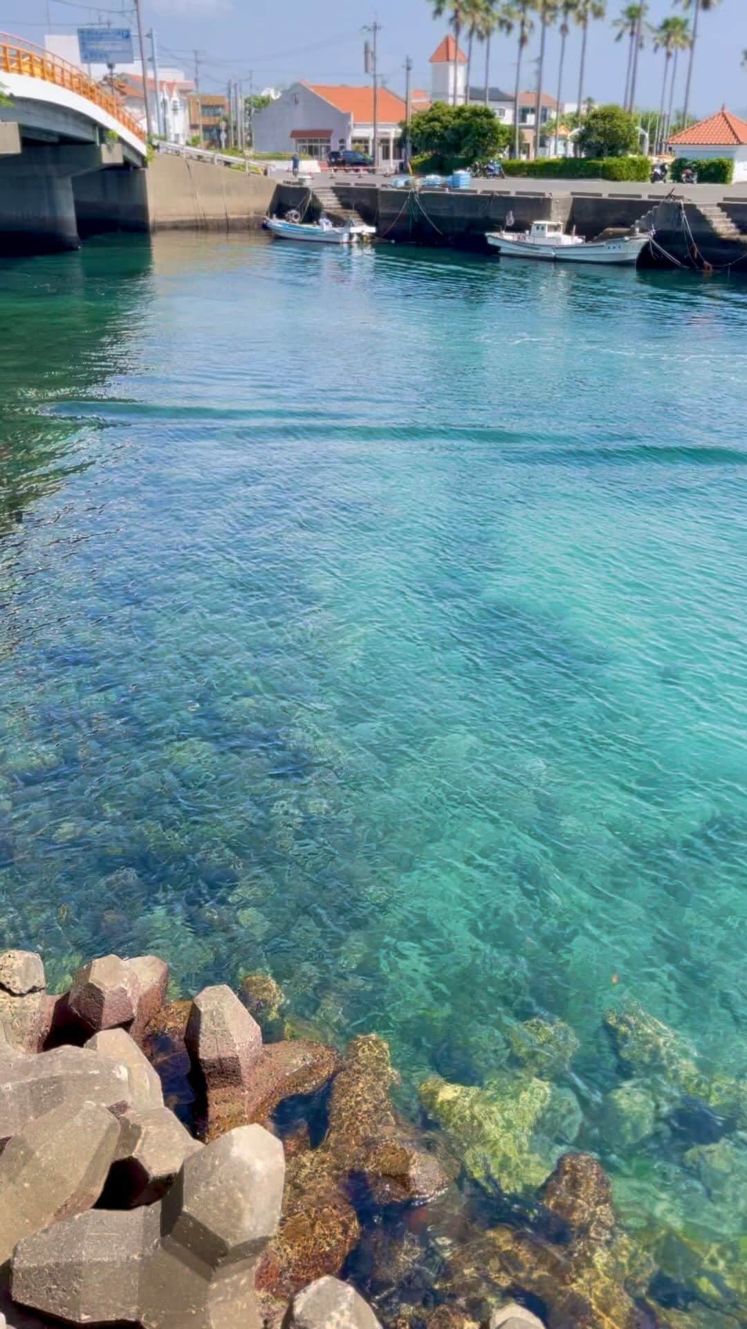 村上萌のインスタグラム：「夕方に翌日の天気予報見て、サクッと向かえる離島があるってすごい🌴もはや長崎のシティホテル🥹   #Discovernagasaki #暮らしの微調整」