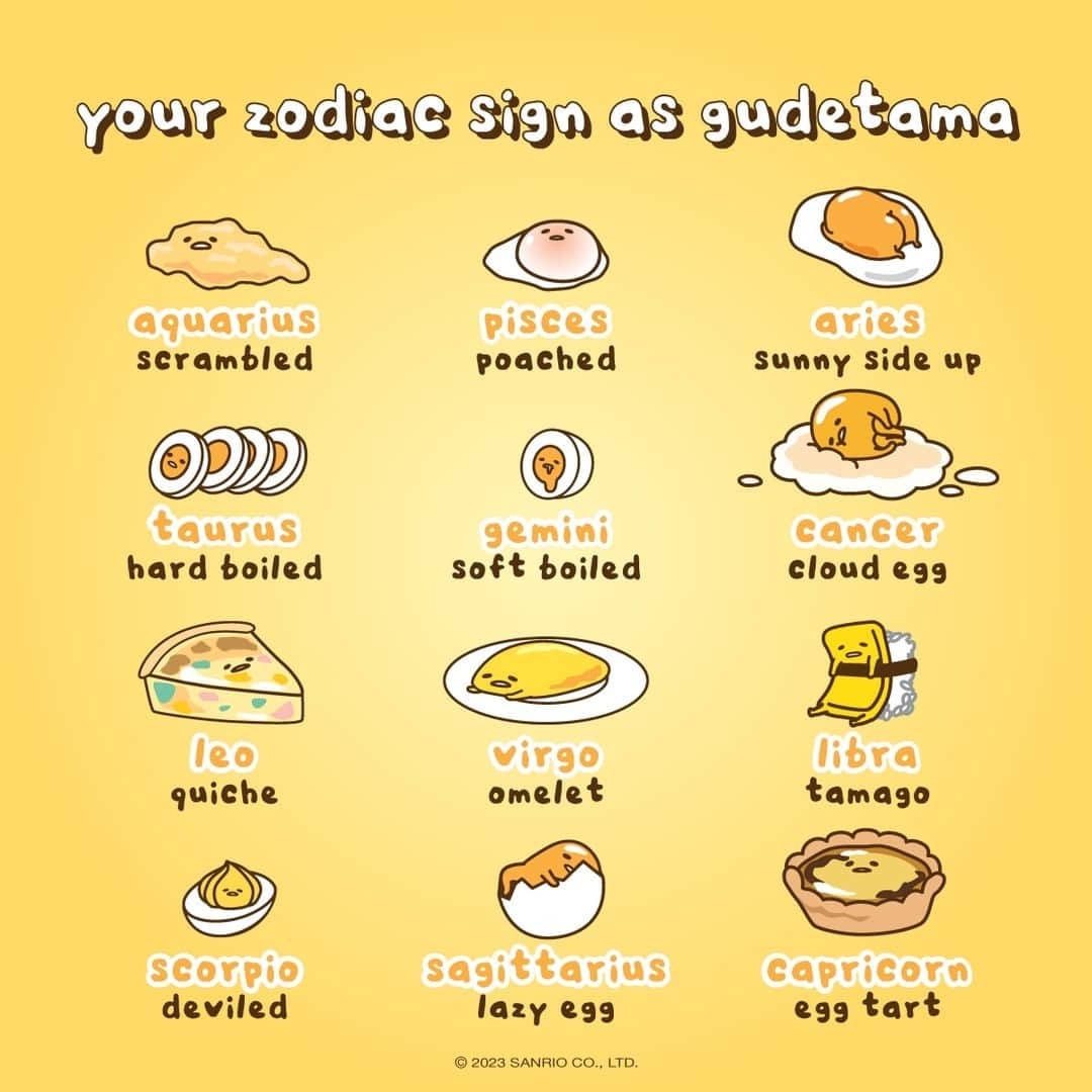 ぐでたまのインスタグラム：「which gudetama are you? 🍳✨#nationaleggday」