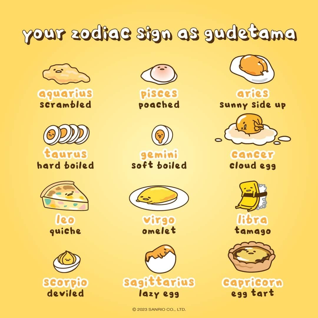 ぐでたまさんのインスタグラム写真 - (ぐでたまInstagram)「which gudetama are you? 🍳✨#nationaleggday」6月4日 1時01分 - gudetama