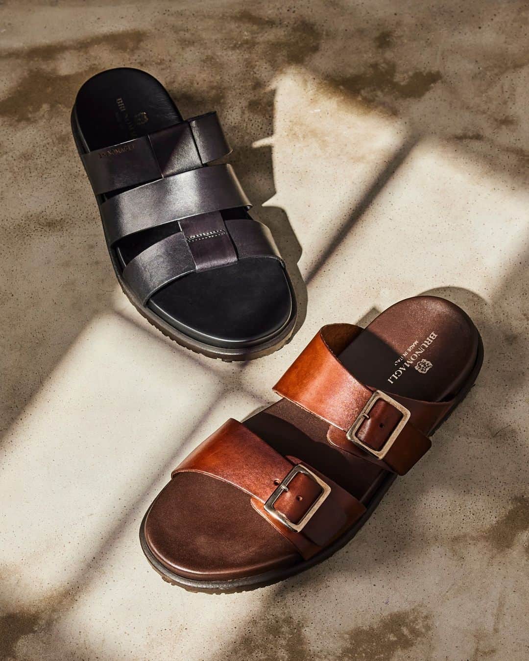 ブルーノマリのインスタグラム：「Vacationing in summer sandals 🌴 #BrunoMagli」