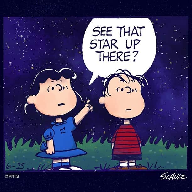 スヌーピーのインスタグラム：「Star gazing season」