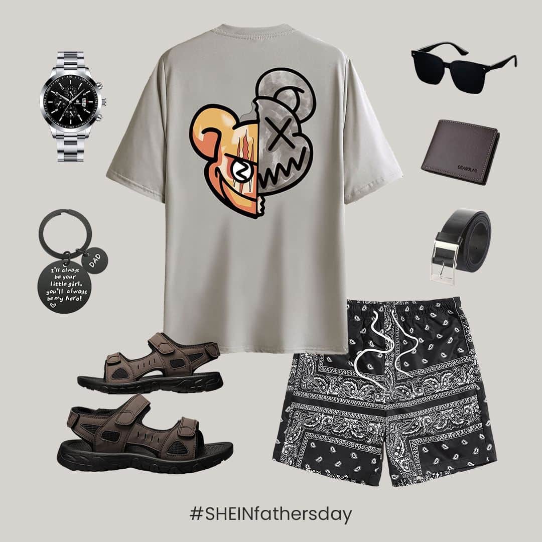 SHEINのインスタグラム：「From snazzy shades to fancy footwear, we've got the perfect pair for the chic-certified Cool Dad 😎✌ What would you gift the King of Bling for a Father's Day finesse? 👇  🔎10422928 12901071 10955244 8049422 13196732 14407975 10428806  🔗:https://shein.shop/8wkg9rw  #SHEINfathersday #CoolDad」