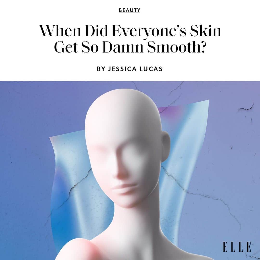 ELLE Magazineさんのインスタグラム写真 - (ELLE MagazineInstagram)「There’s “glass skin” everywhere you look—and it’s messing with our heads. Jessica Lucas dives into the smooth skin trend that’s taking over 2023:  If an alien beamed down to earth and had relied solely on social media influencers to build its understanding of human biology, it would be forgiven for thinking we were close relatives of dolphins, and covered in nothing but smooth, poreless skin. In fact, it’d be forgiven for thinking we were made from something closer in texture to plastic, rather than flesh. Because, despite the fact we now take more pictures of ourselves than ever before, the way we represent our skin online is wildly inaccurate.  Read more at the link in bio. Photo: Jason Marz」6月4日 3時00分 - elleusa