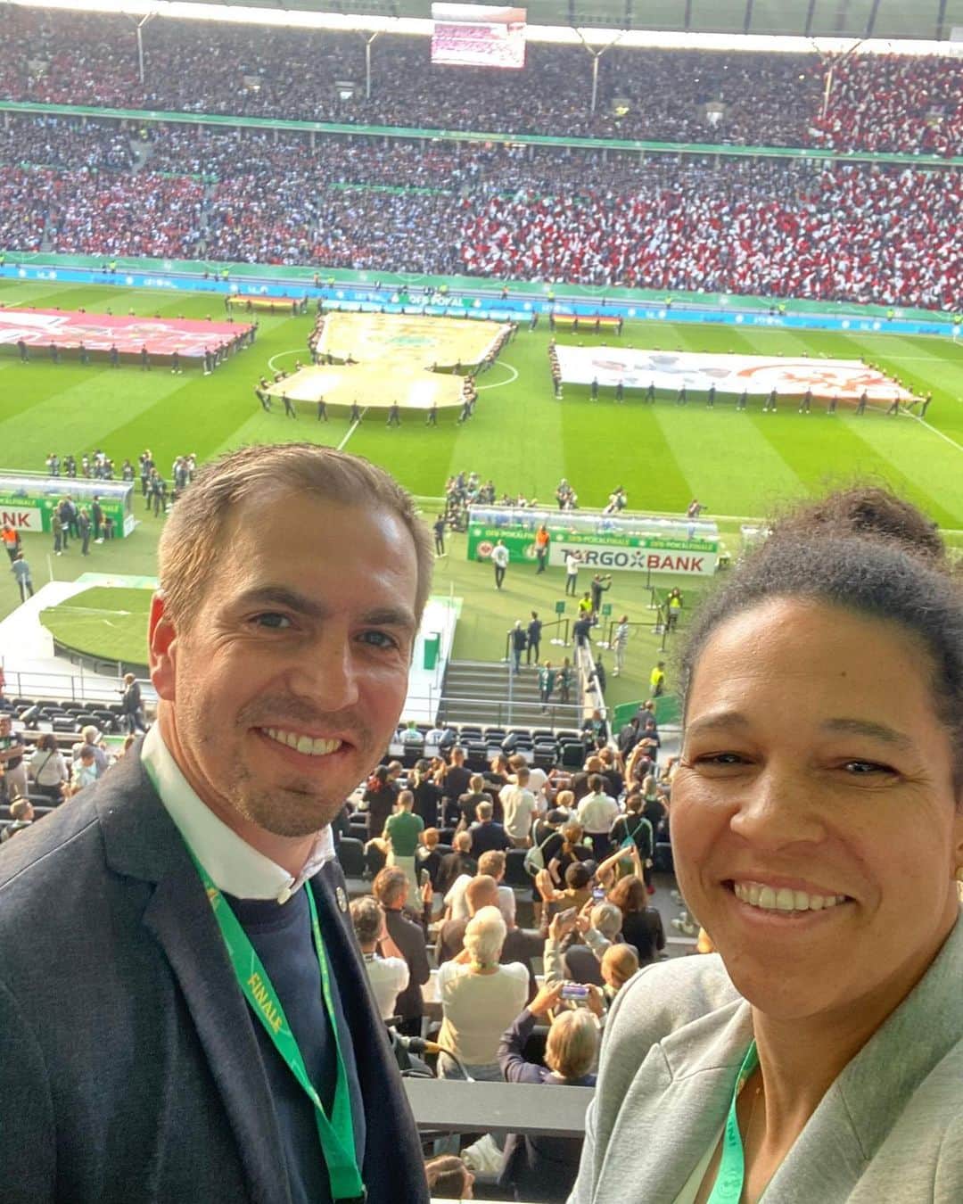 フィリップ・ラームのインスタグラム：「Gemeinsam mit @celia.sasic zu Gast beim diesjährigen @DFB_Pokal-Finale zwischen der @eintrachtfrankfurt und @rbleipzig. Wir freuen uns auf einen spannenden Fußball-Abend in Berlin!」