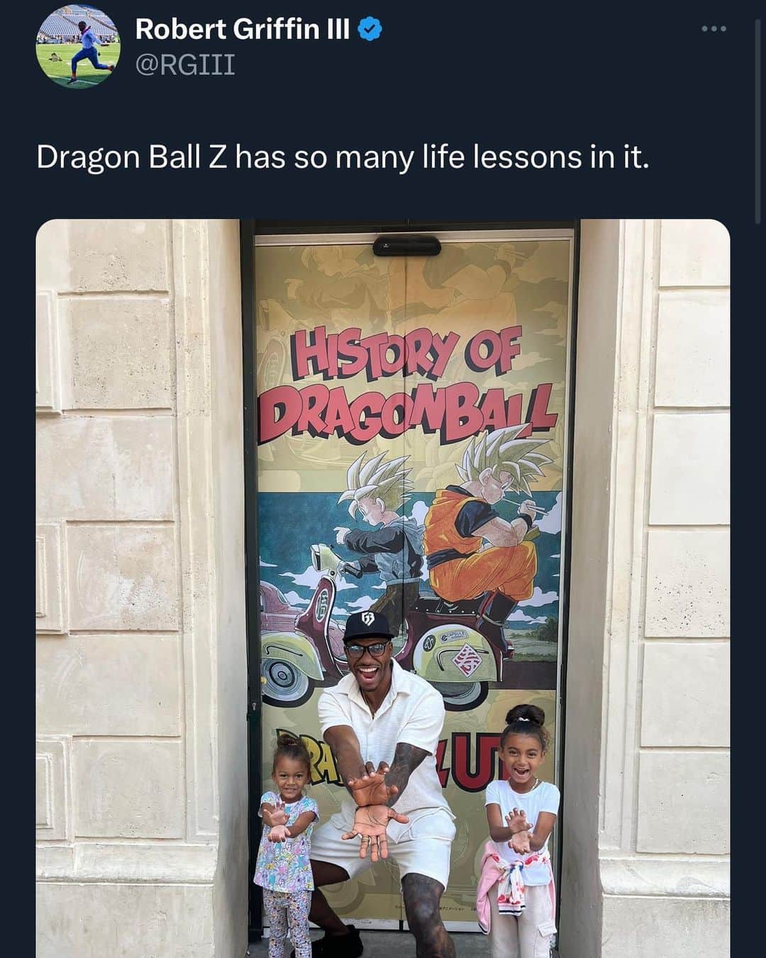 ロバート・グリフィン3世のインスタグラム：「Dragon Ball Z is the 🐐  #dragonballz #dragonball #dragonballsuper #g3analysis #goku #rg3 #rgiii #life #lifelessons」