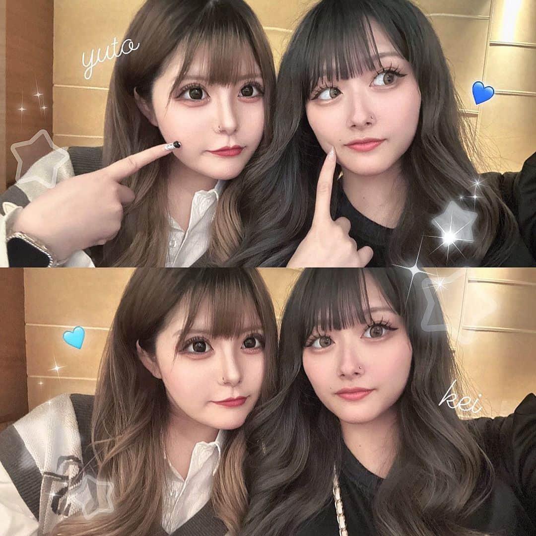 りおららさんのインスタグラム写真 - (りおららInstagram)「幸せないのゆとdayでした🩵💙鼻ピは友情の証。」6月4日 16時13分 ...