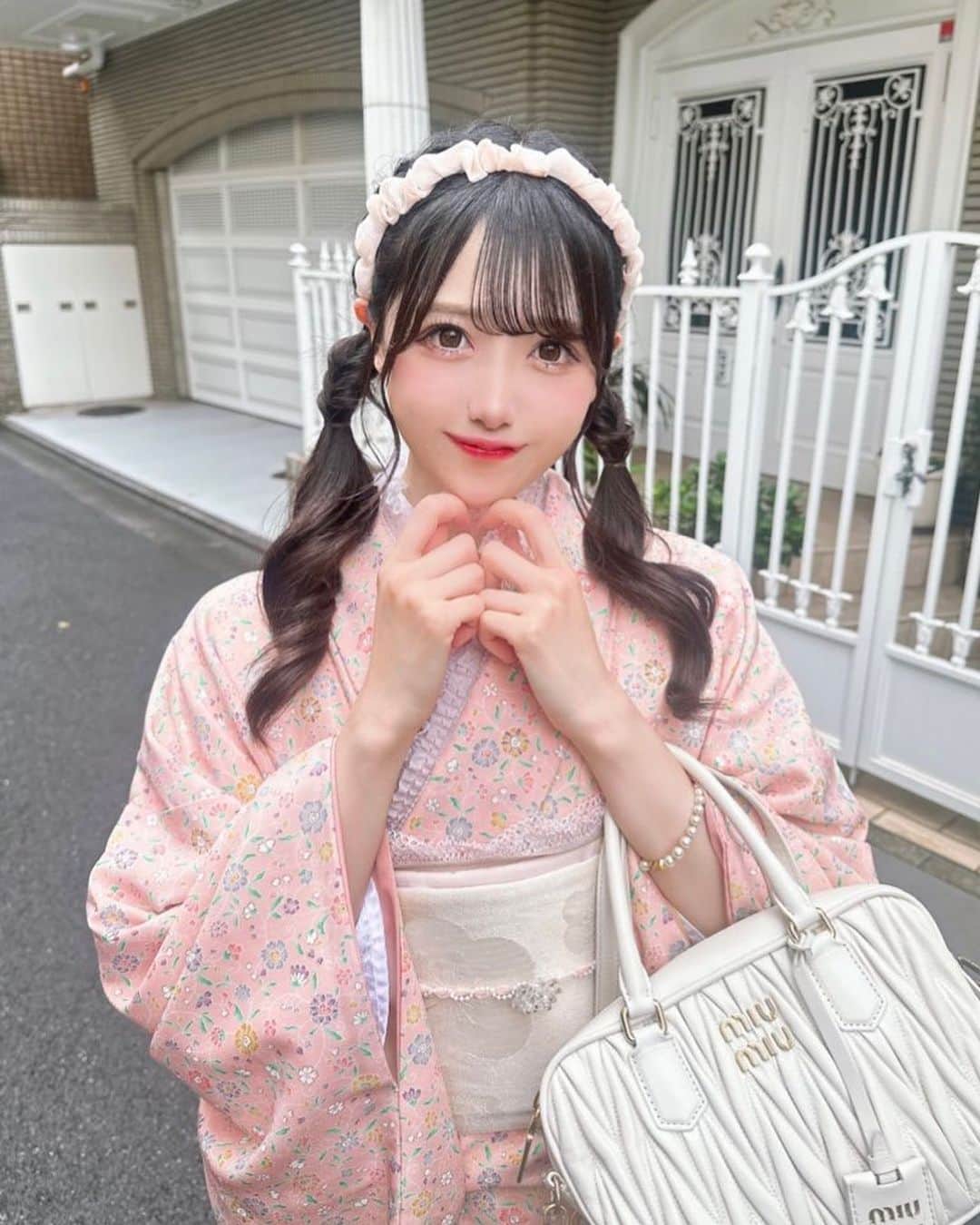 田口未彩のインスタグラム：「♡  お着物♡  .」