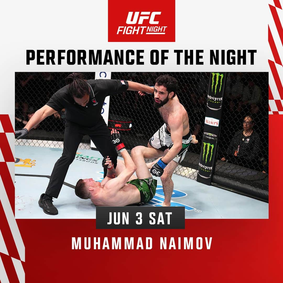 UFCさんのインスタグラム写真 - (UFCInstagram)「Incredible knockouts coming from the rookie and the vet 🔥  @JimMiller_155 & @Muhammad_Naimov take home tonight's POTN honors 💸 #UFCVegas74」6月4日 13時36分 - ufc