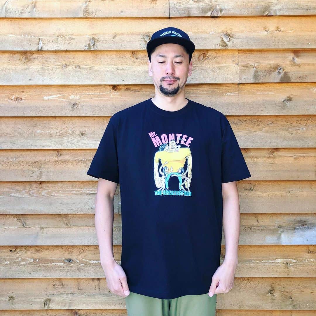 深水元基のインスタグラム：「montee2023 新作アップしました！  夏に向けてTシャツいかがですか？ 是非、monteeオンラインストアを覗いて下さい^o^  @montee_official  ↑こちらのタイトルから monteeオンラインストアへGOできますm(__)m」