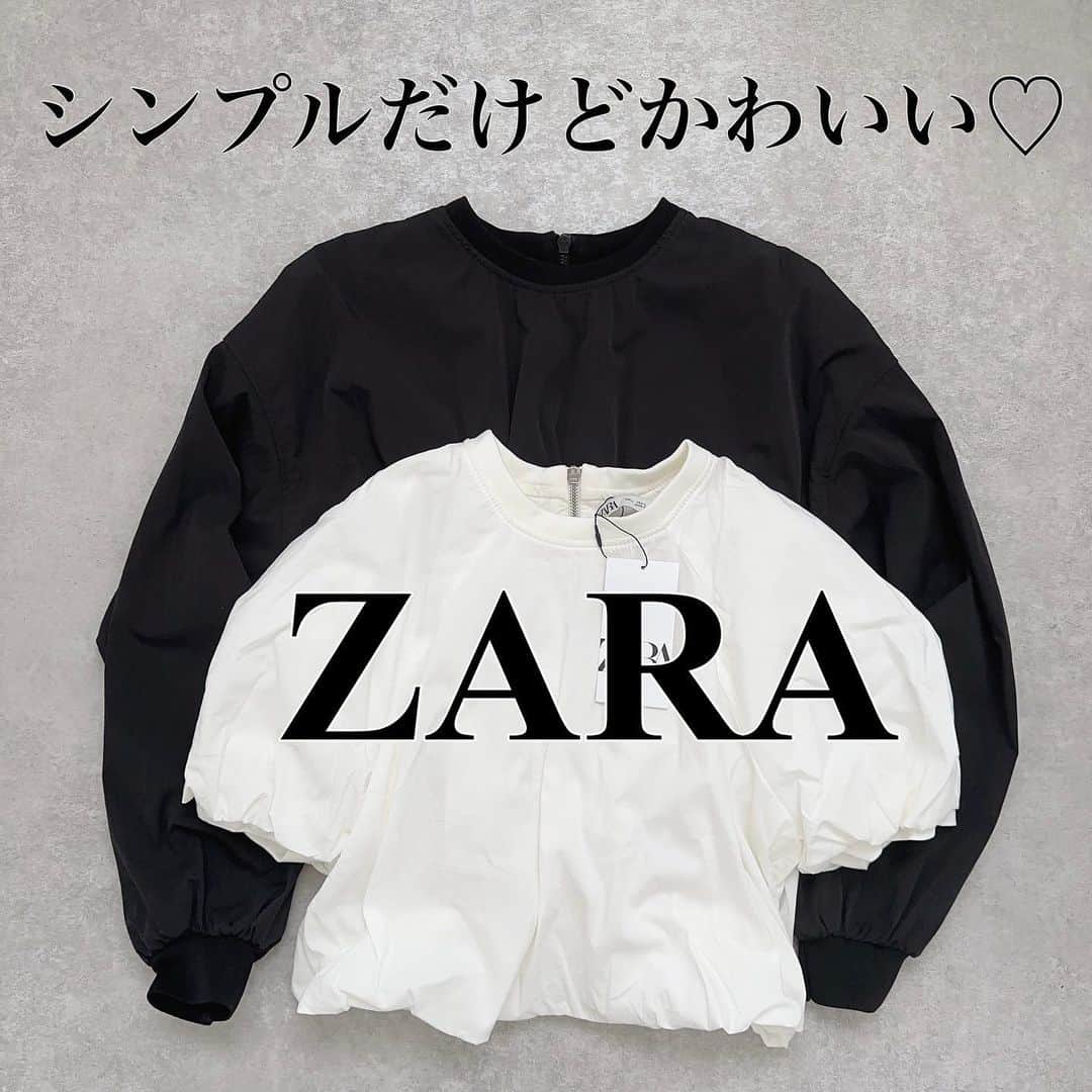 minminmaaaのインスタグラム：「ZARA購入品🛍️ ・ ・ ☑︎リブパフトップス XLサイズ/エクリュ 品番　4437/115 ・ ・ クロの長袖の方がめちゃくちゃ使えたので、半袖もget✨ ・ シンプルだけど着るとかわいいトップスです💓 ・ 着丈はかなり短めなのでサイズアップがおすすめです🫶🏻 ・ ・ ・  ・ #ママコーデ #ママファッション #プチプラコーデ#コーディネート#着回しコーデ #大人カジュアル#locari  #ジーユー#ザラ#ユニクロ#高身長コーデ#UNIQLOU#ザラ#zara購入品 #uniqlo#骨格ウェーブ#骨格ナチュラル#高身長#168cm#gu購入品#デニム」