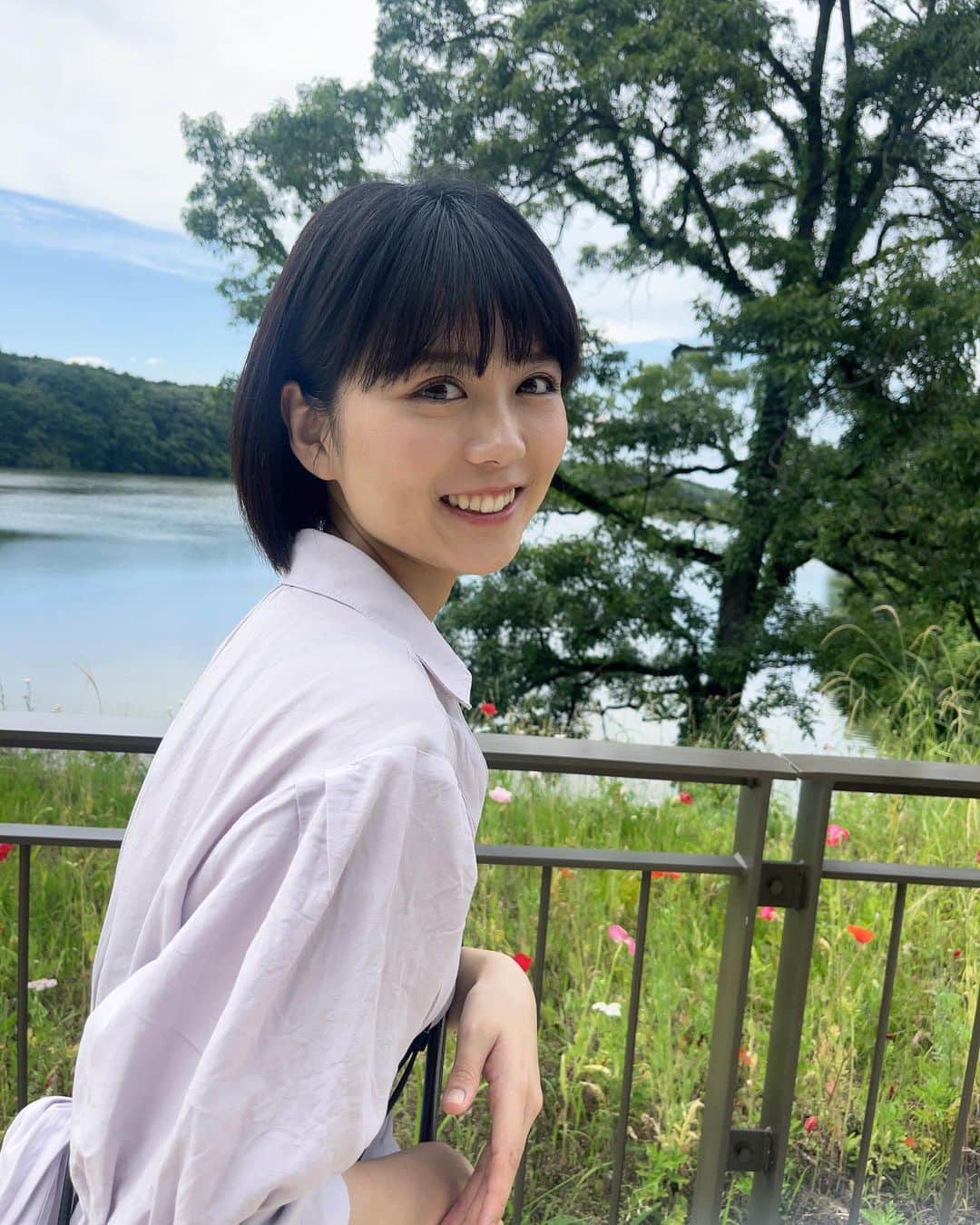 金野美穂のインスタグラム：「台風が過ぎた後の澄んだ空気と 青空は最高ですね〜☺️」