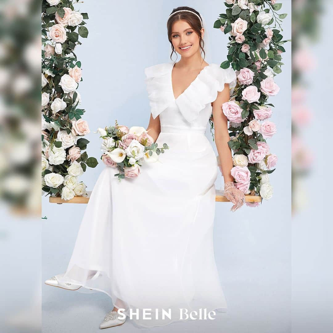 SHEINのインスタグラム：「Make every special event enchanting with SHEIN BELLE 💃💫  🔎15425301 15425141 15379480 15379933 15425142  #SHEINBelle」